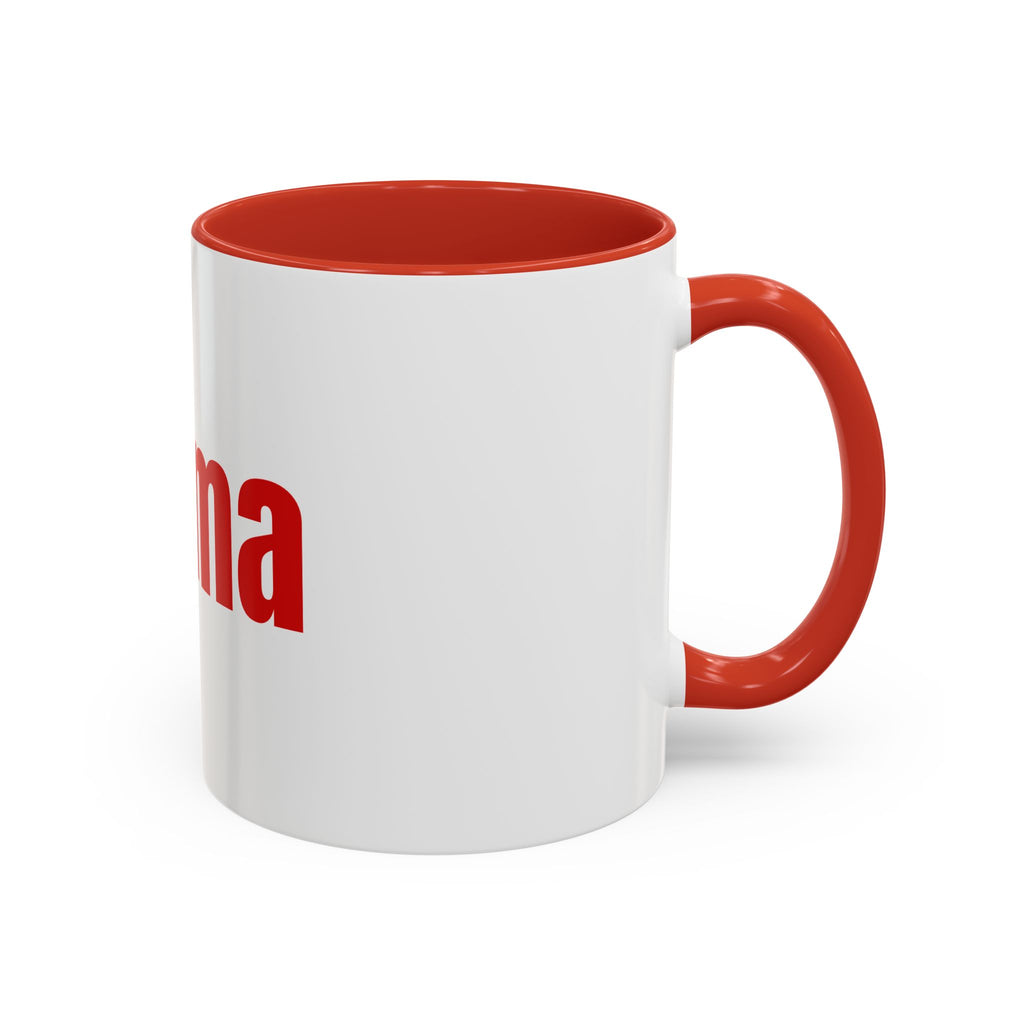 Mama Accent Coffee Mug — Red Retro Typography Mother's Day Gift
