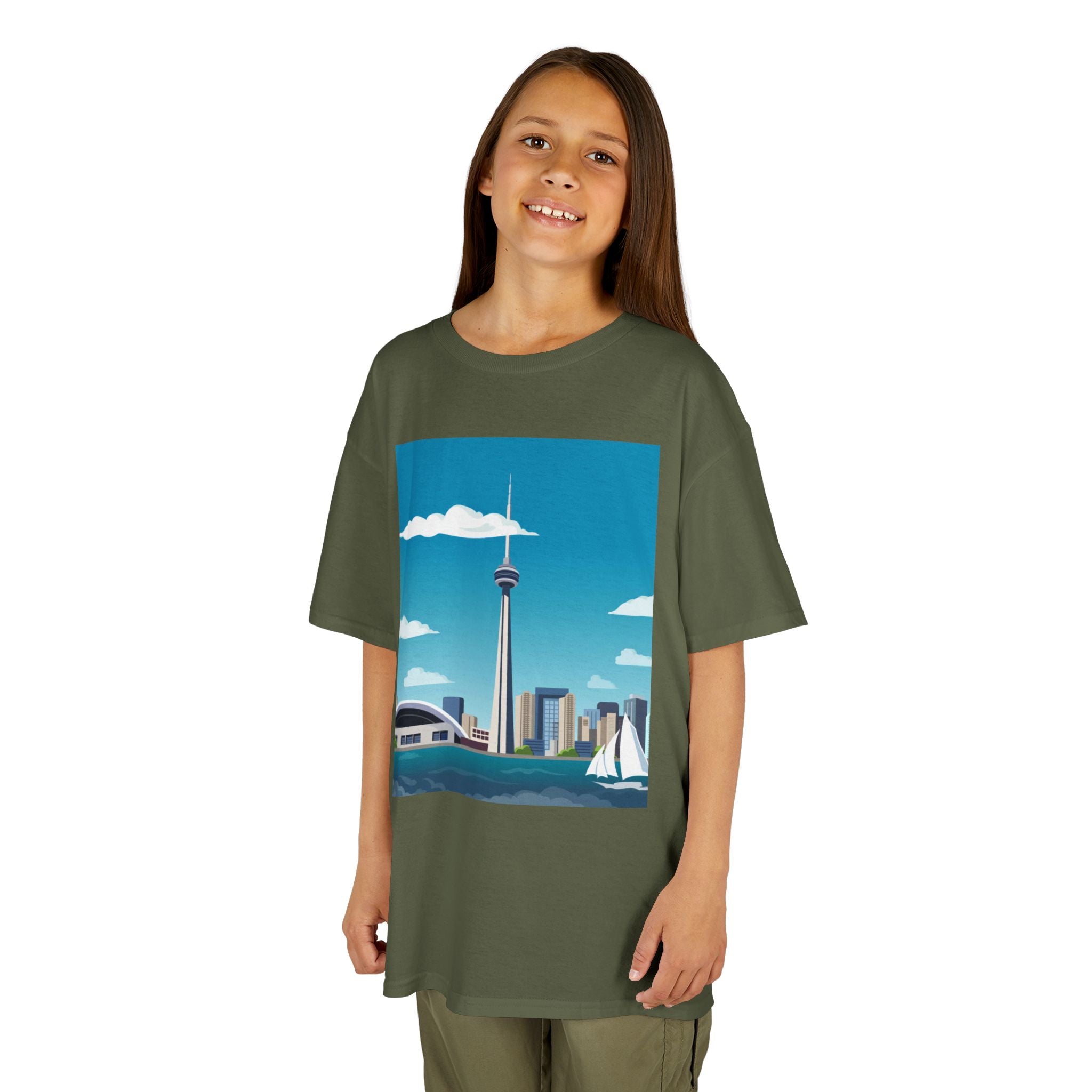 Toronto Skyline Kids Tee — CN Tower & Harbourfront Graphic Shirt