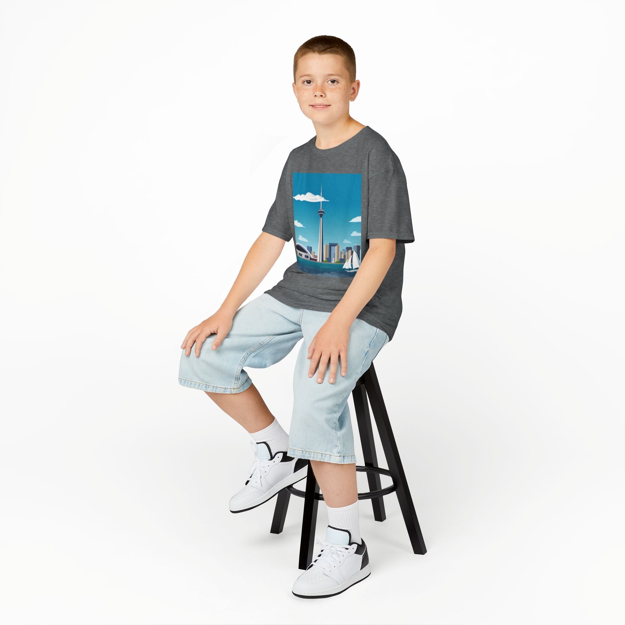 Toronto Skyline Kids Tee — CN Tower & Harbourfront Graphic Shirt