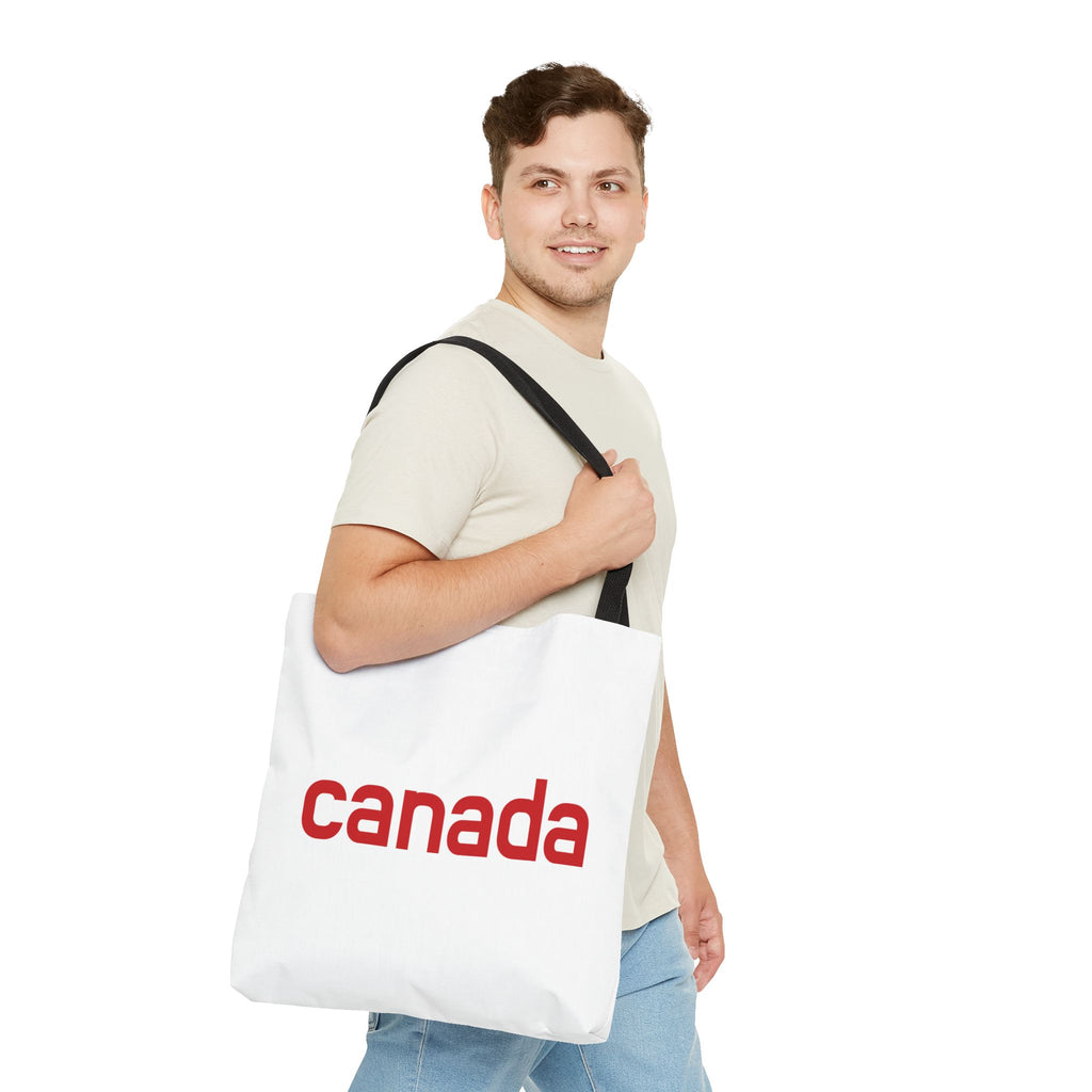 Canada Tote Bag – Minimal Red 'canada' Travel & Everyday Carryall