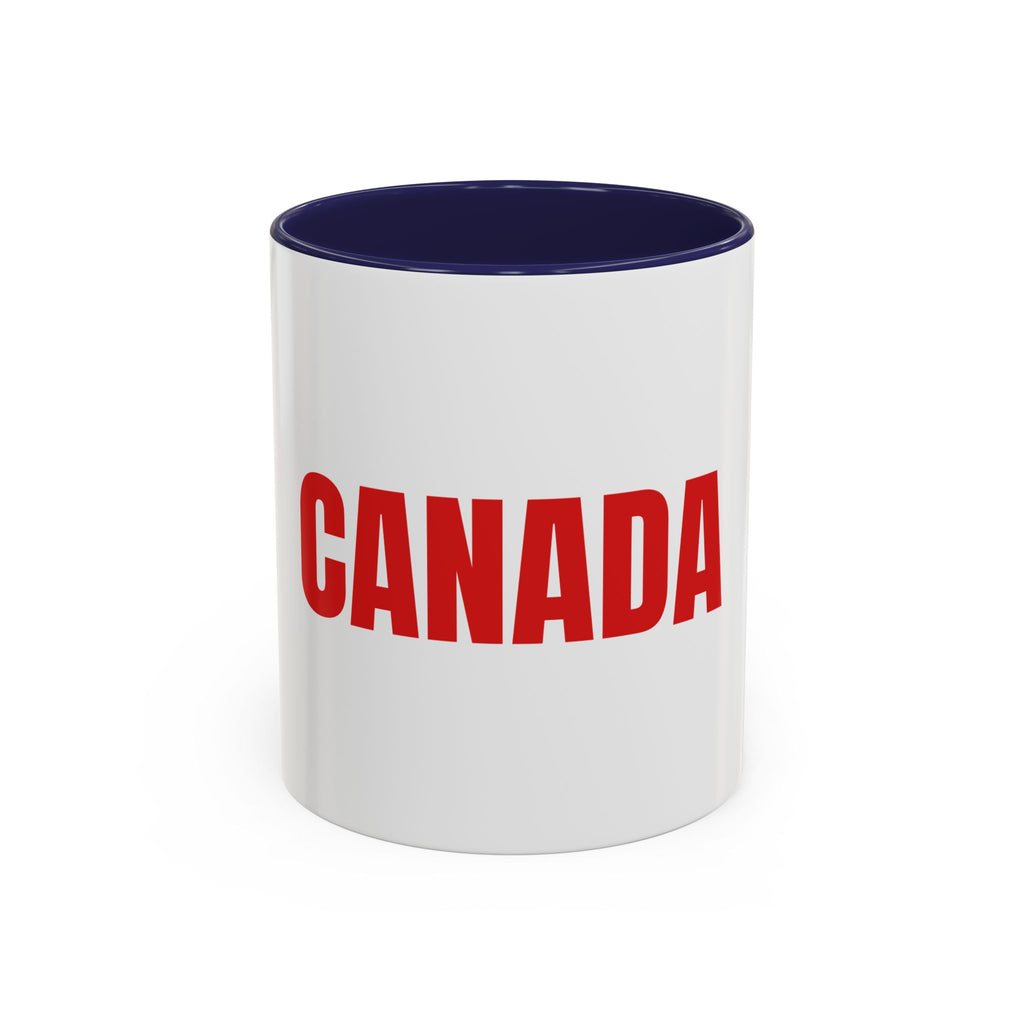 Canada Coffee Mug — Bold Red CANADA Accent Mug (11/15oz)