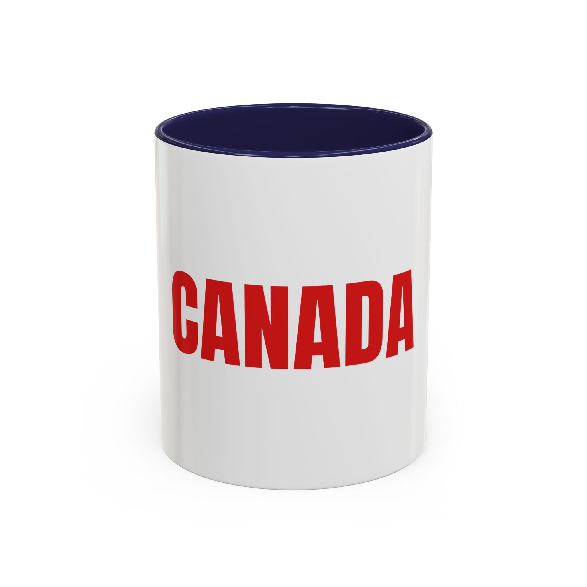 Canada Coffee Mug — Bold Red CANADA Accent Mug (11/15oz)