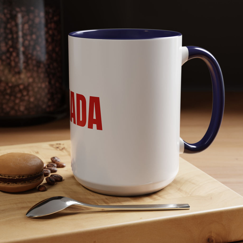 Canada Coffee Mug — Bold Red CANADA Accent Mug (11/15oz)
