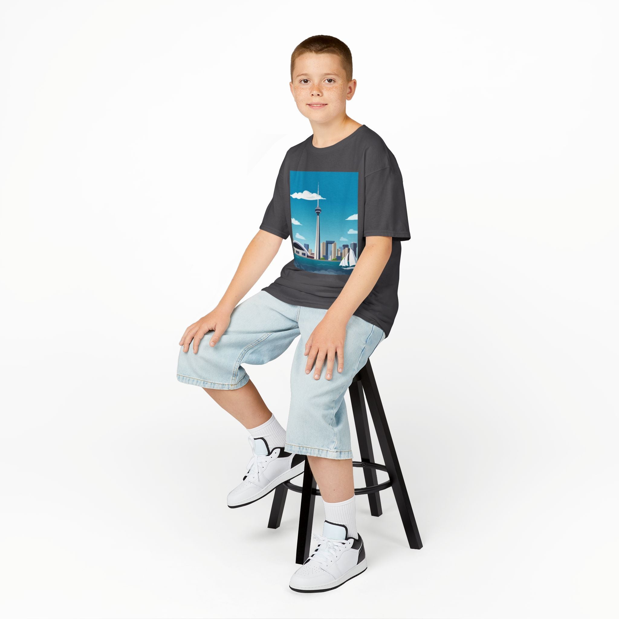 Toronto Skyline Kids Tee — CN Tower & Harbourfront Graphic Shirt