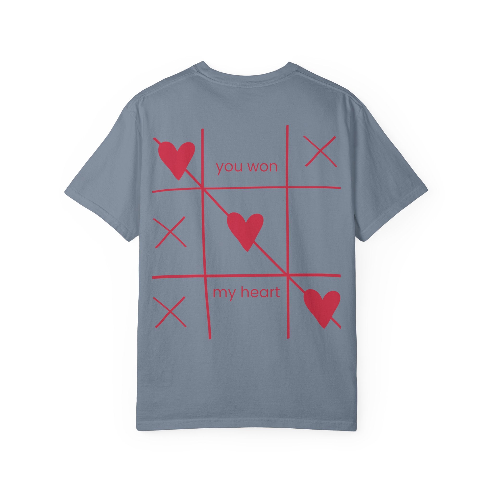 Valentine Tic-Tac-Toe Heart T-Shirt — "You Won My Heart" Graphic Tee
