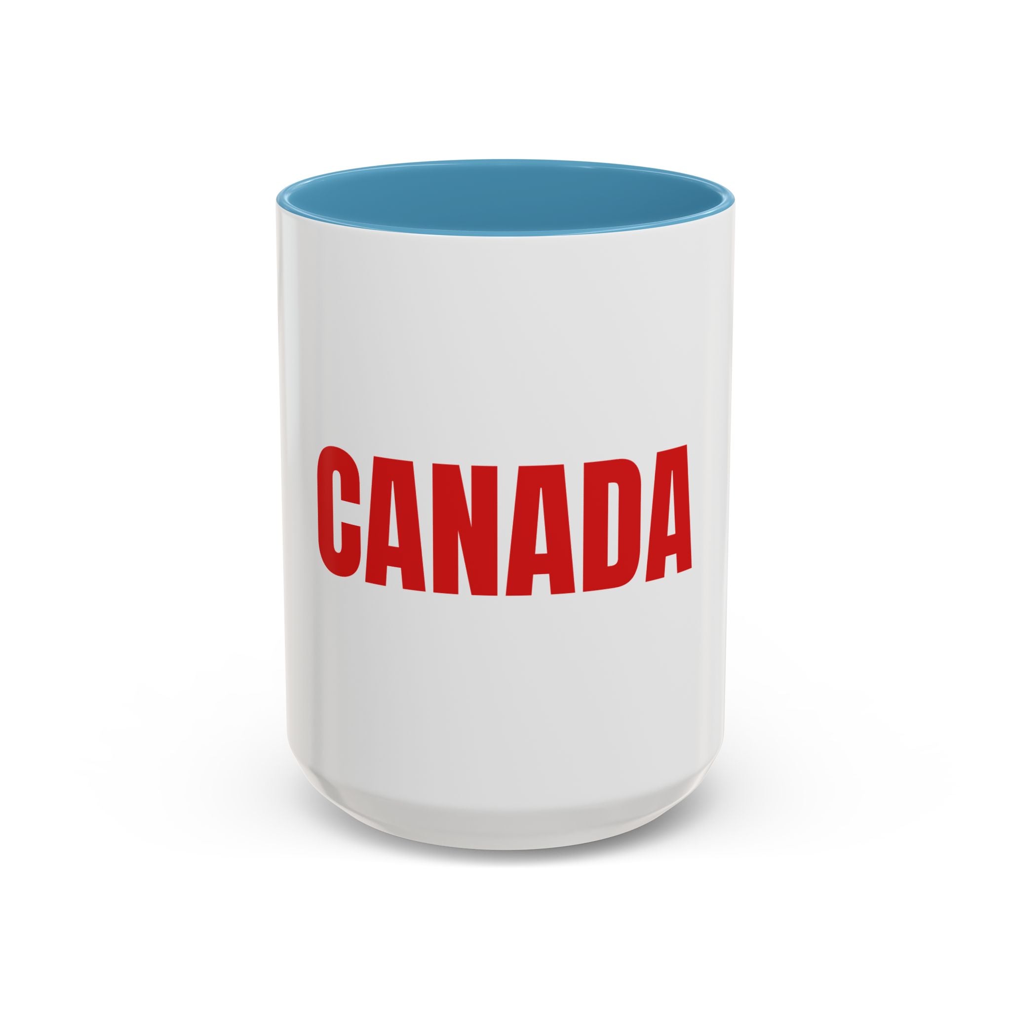 Canada Coffee Mug — Bold Red CANADA Accent Mug (11/15oz)