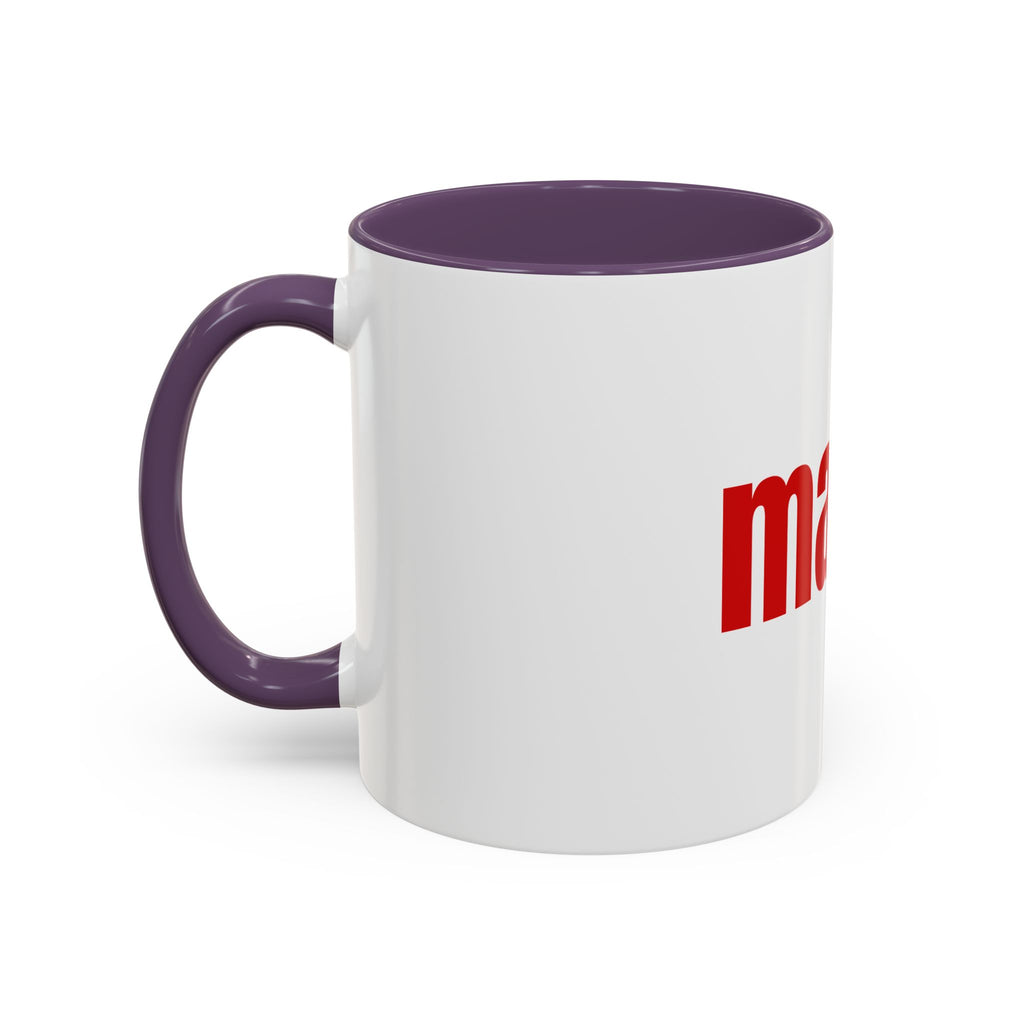 Mama Accent Coffee Mug — Red Retro Typography Mother's Day Gift