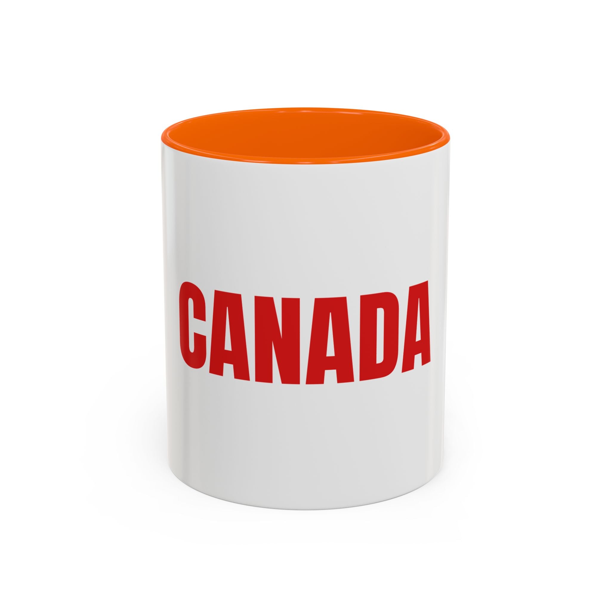 Canada Coffee Mug — Bold Red CANADA Accent Mug (11/15oz)