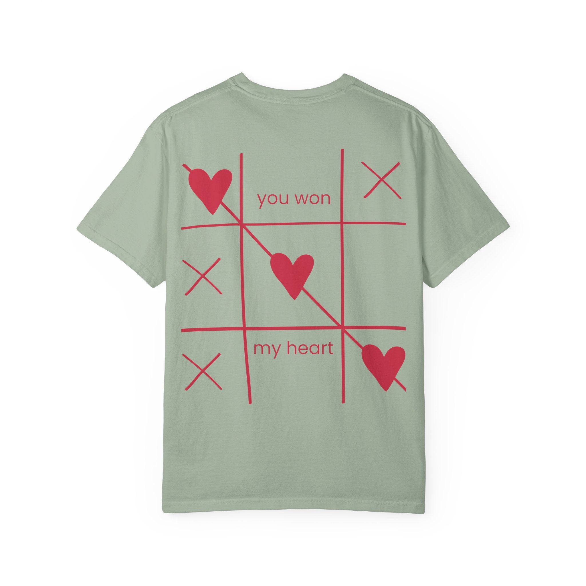 Valentine Tic-Tac-Toe Heart T-Shirt — "You Won My Heart" Graphic Tee