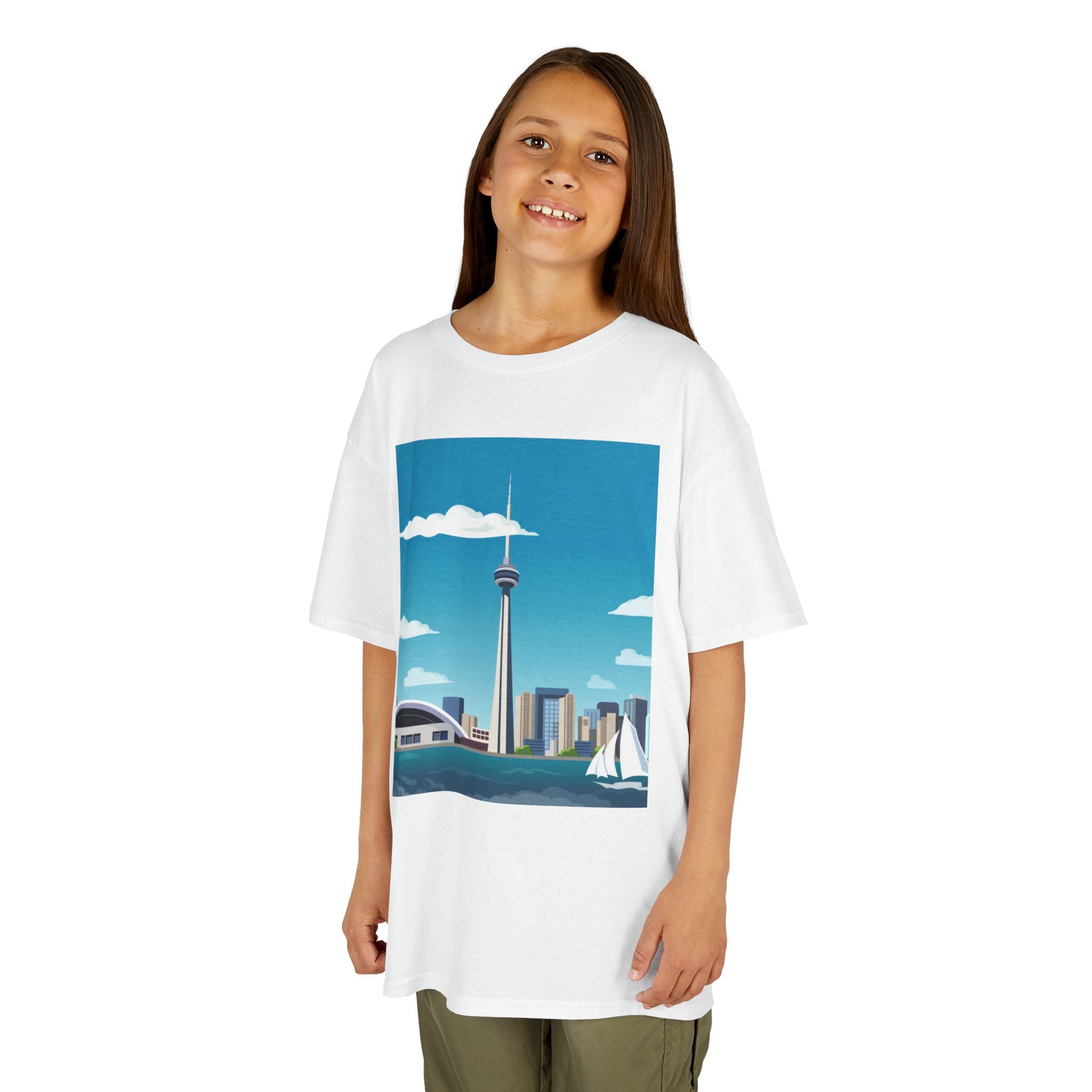 Toronto Skyline Kids Tee — CN Tower & Harbourfront Graphic Shirt