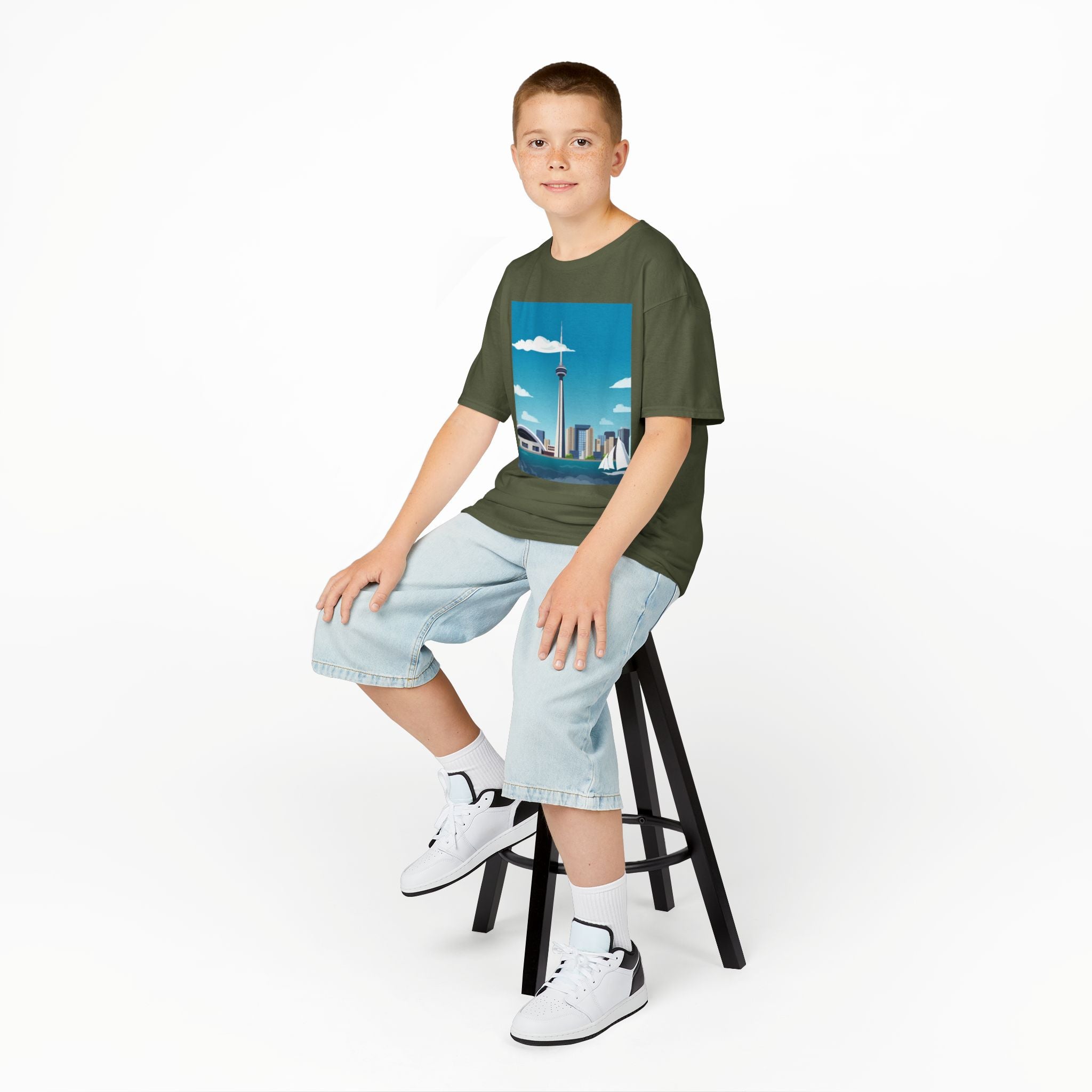 Toronto Skyline Kids Tee — CN Tower & Harbourfront Graphic Shirt