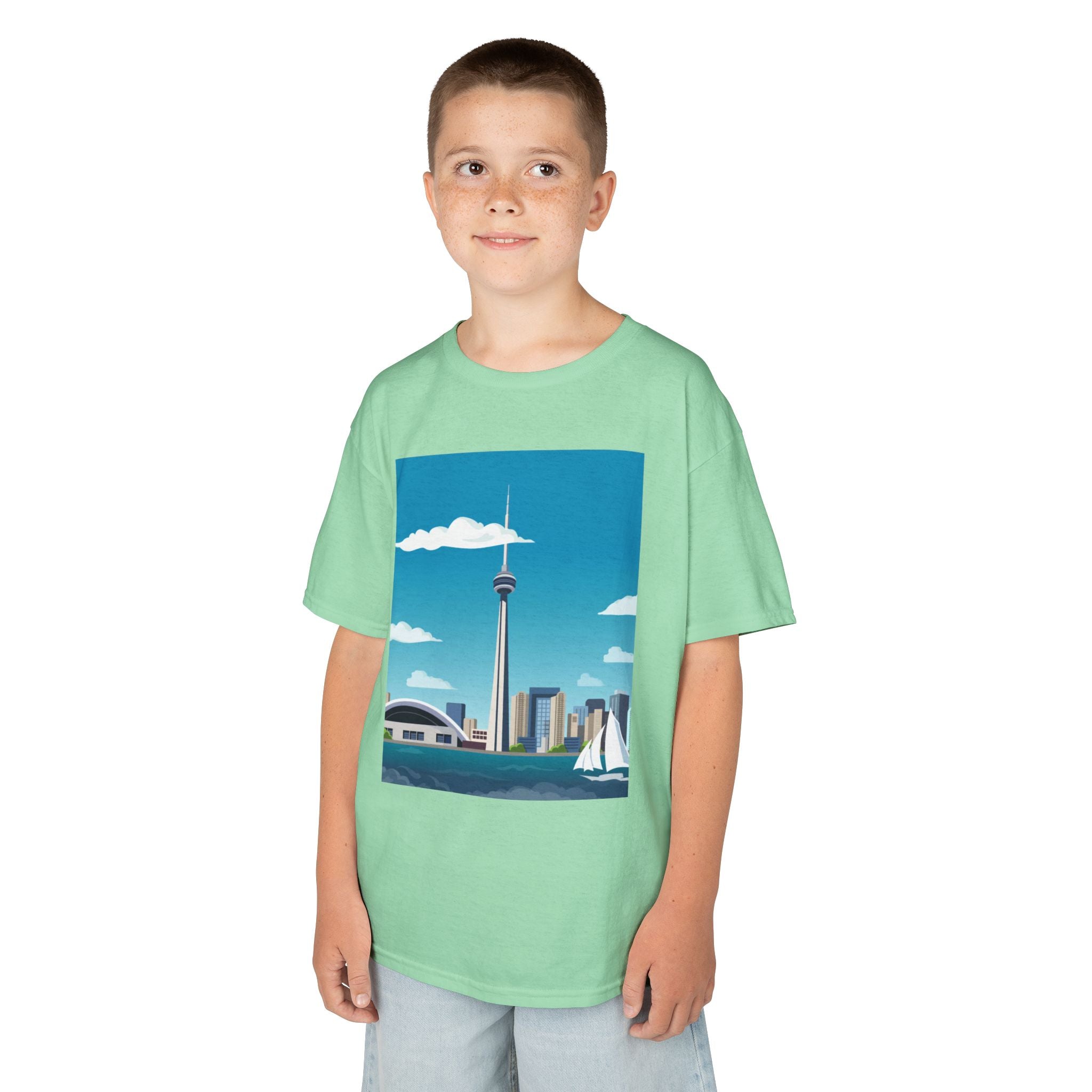 Toronto Skyline Kids Tee — CN Tower & Harbourfront Graphic Shirt