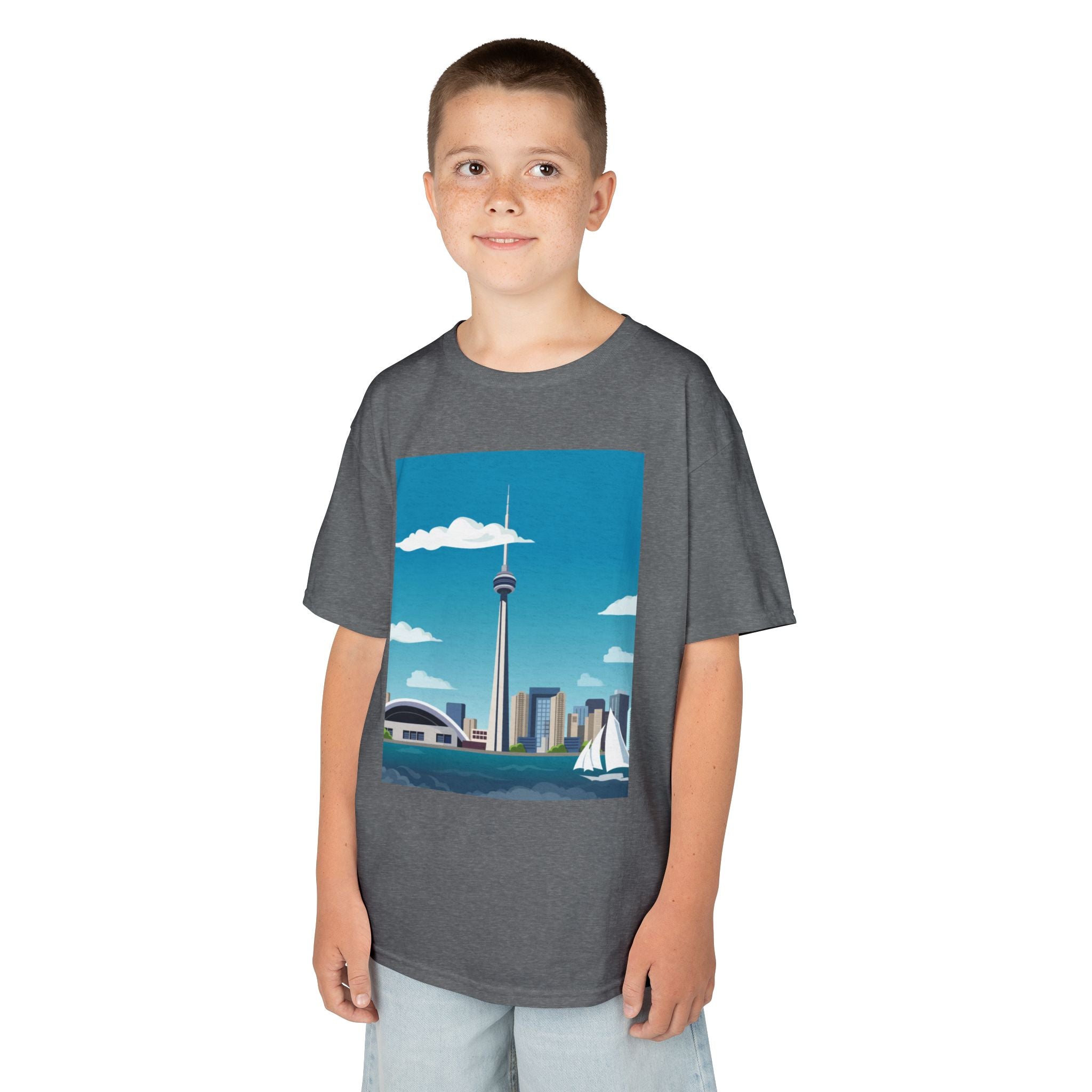 Toronto Skyline Kids Tee — CN Tower & Harbourfront Graphic Shirt