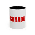 Canada Coffee Mug — Bold Red CANADA Accent Mug (11/15oz)