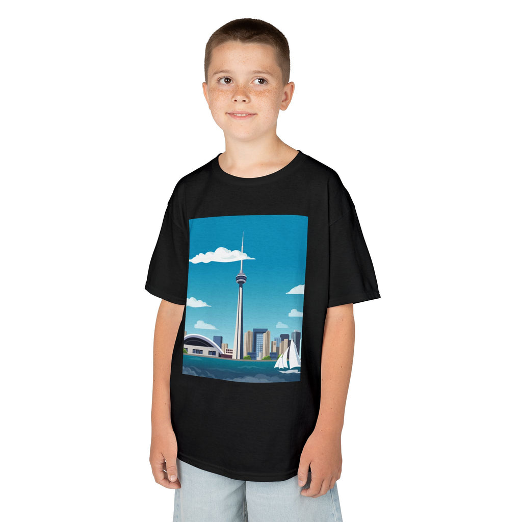 Toronto Skyline Kids Tee — CN Tower & Harbourfront Graphic Shirt