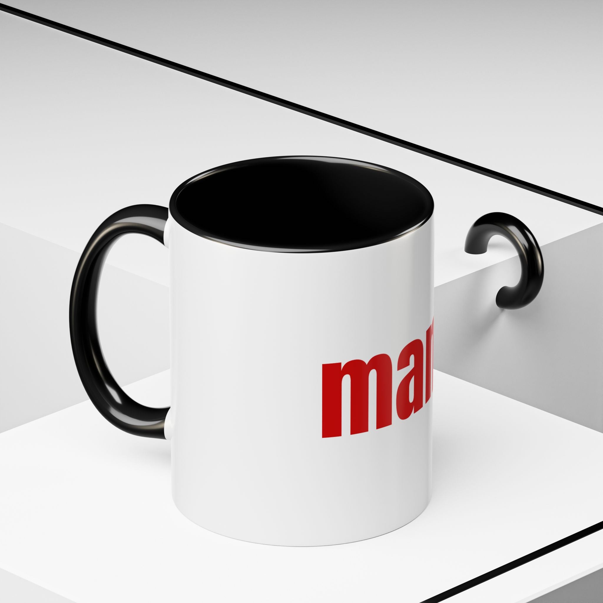 Mama Accent Coffee Mug — Red Retro Typography Mother's Day Gift