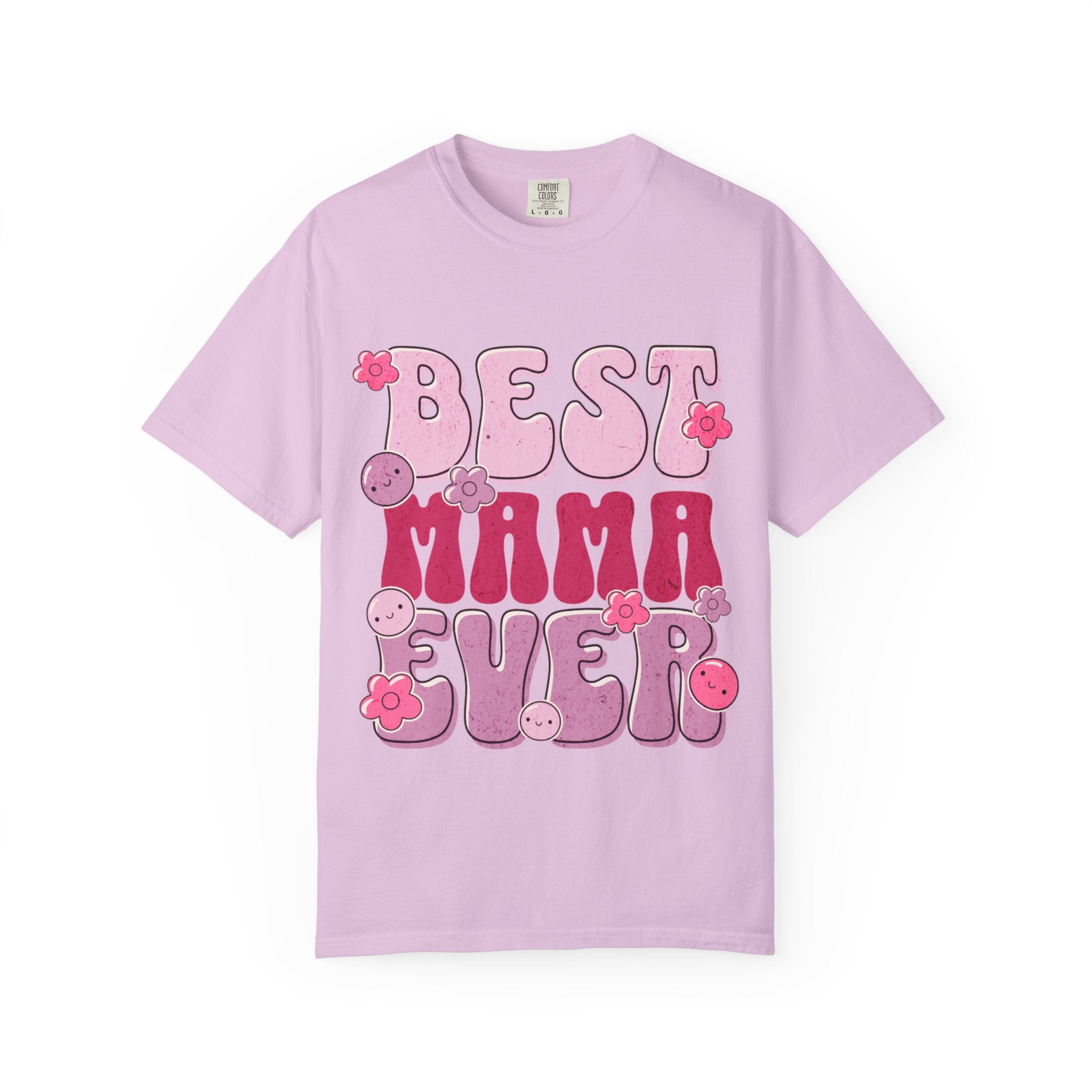 Best Mama Ever T-Shirt — Retro Pink Floral Mother's Day Tee