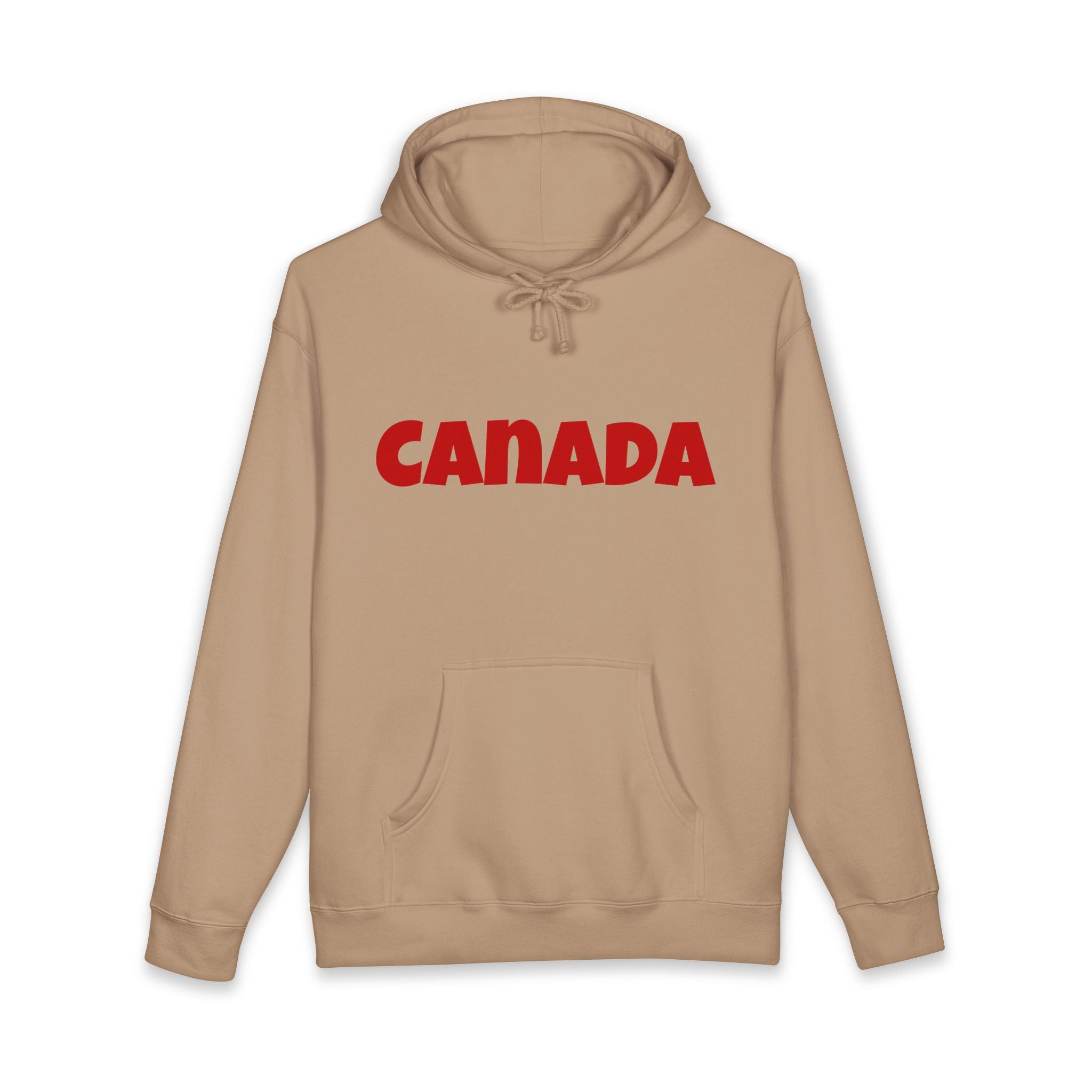 Canada Hoodie – Bold Red Canada Text Pullover