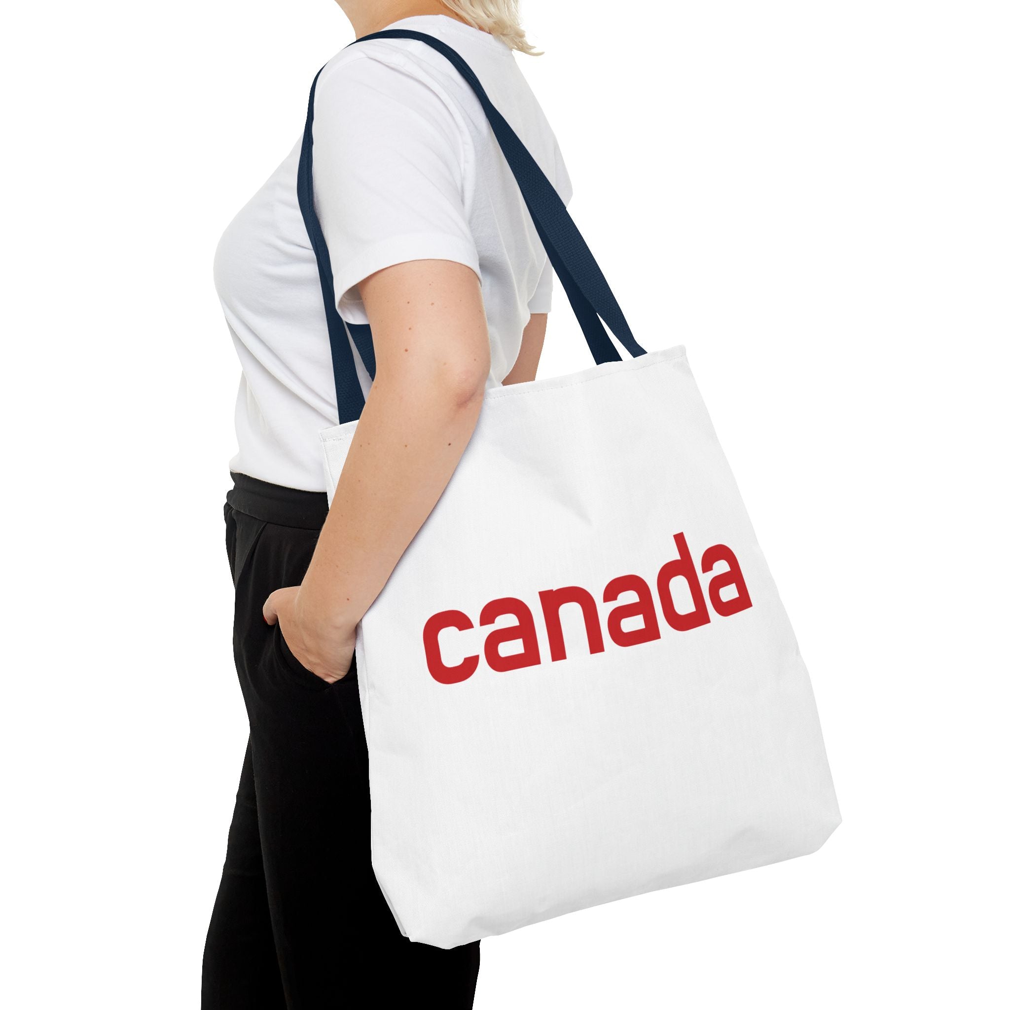 Canada Tote Bag – Minimal Red 'canada' Travel & Everyday Carryall