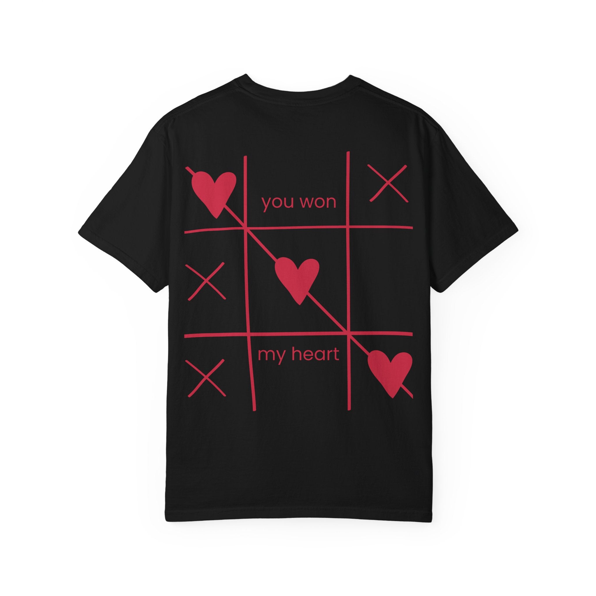 Valentine Tic-Tac-Toe Heart T-Shirt — "You Won My Heart" Graphic Tee