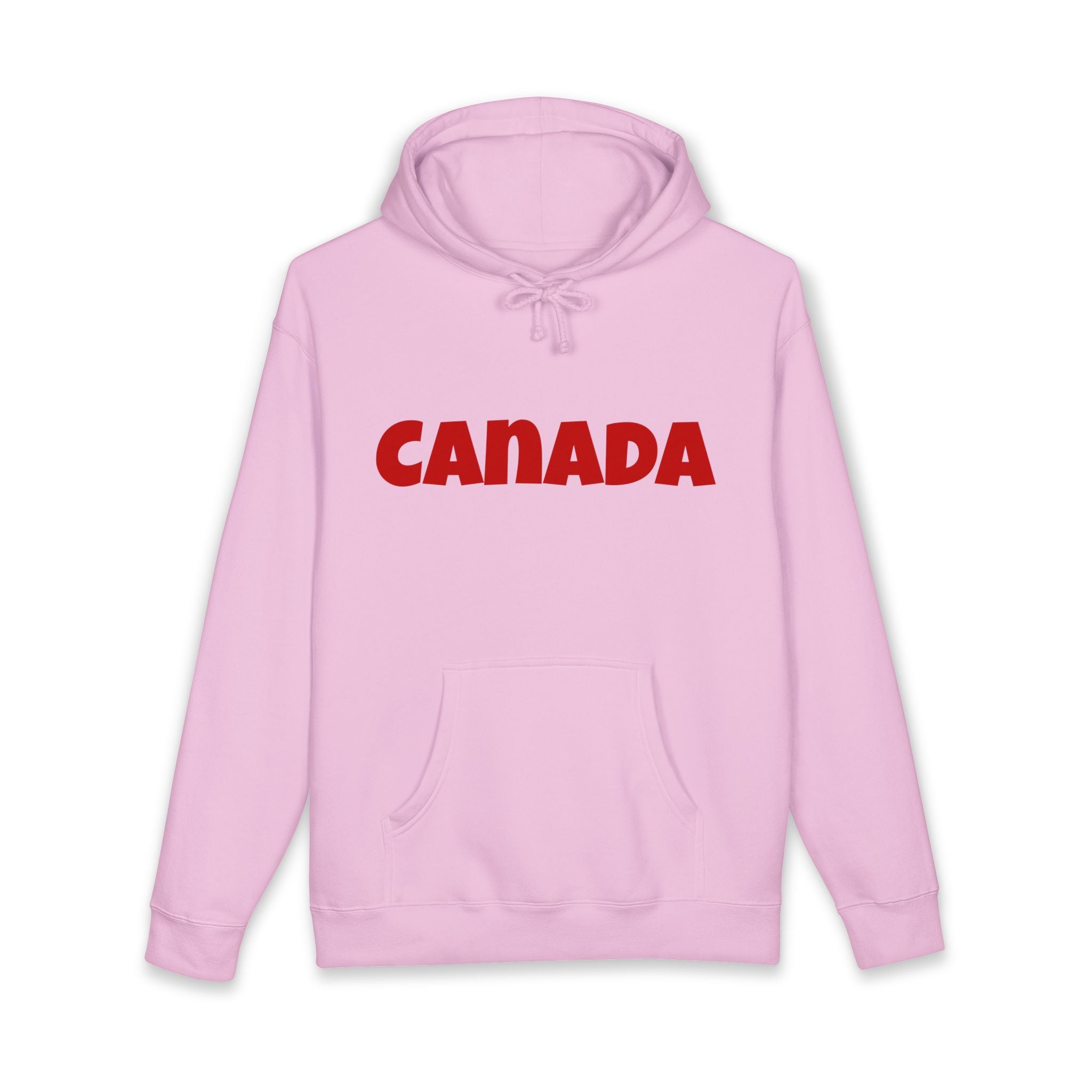 Canada Hoodie – Bold Red Canada Text Pullover