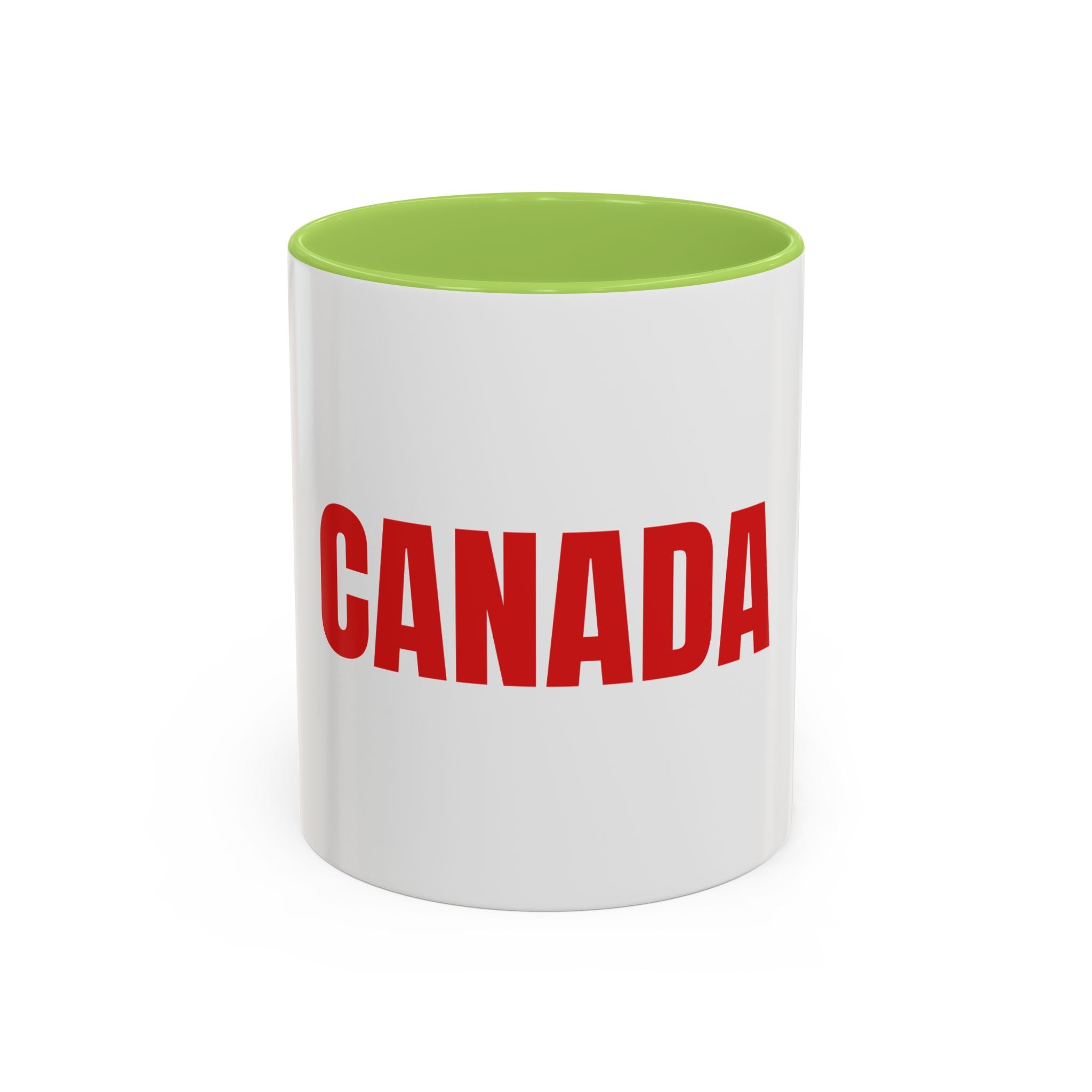 Canada Coffee Mug — Bold Red CANADA Accent Mug (11/15oz)