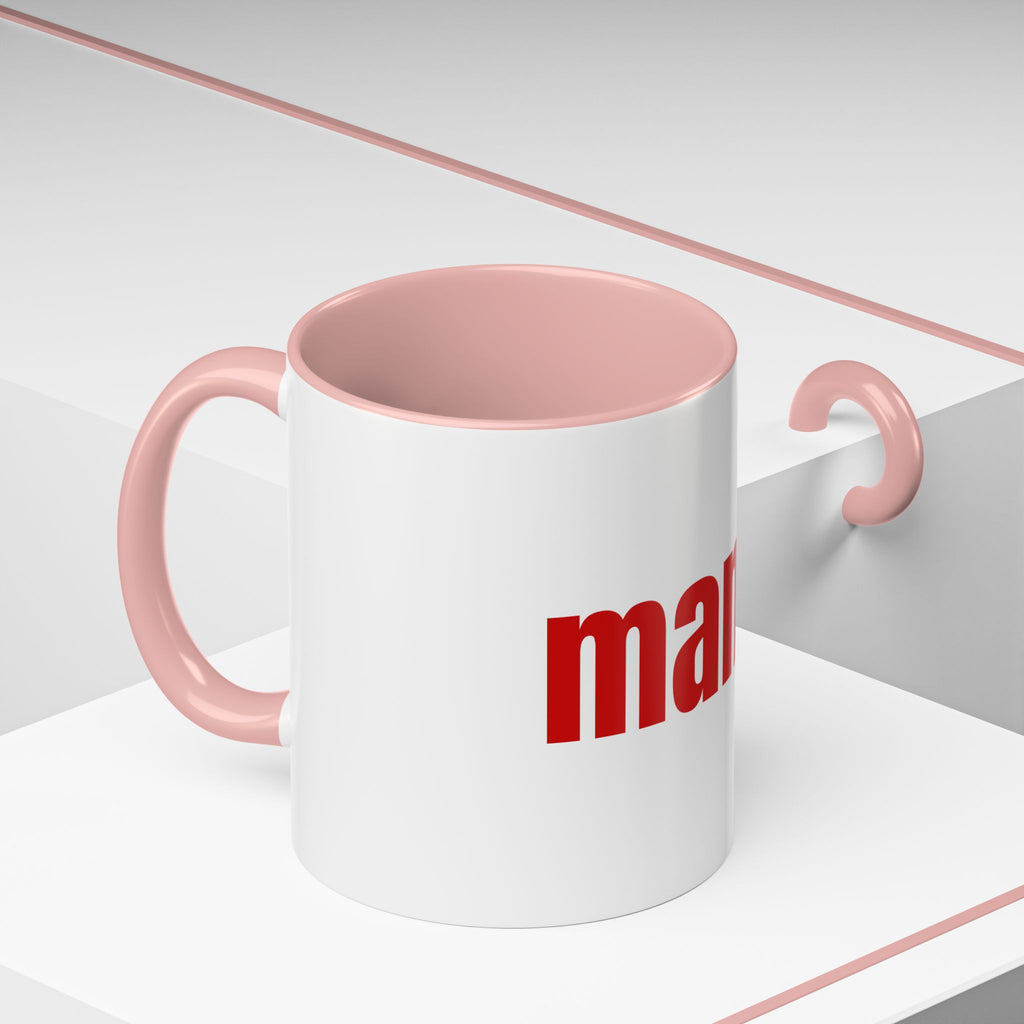 Mama Accent Coffee Mug — Red Retro Typography Mother's Day Gift