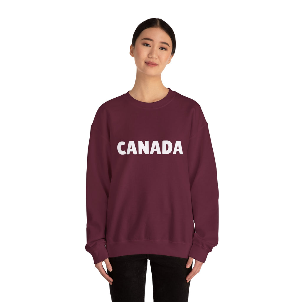 Canada Crewneck Sweatshirt — Bold Canada Text Pullover