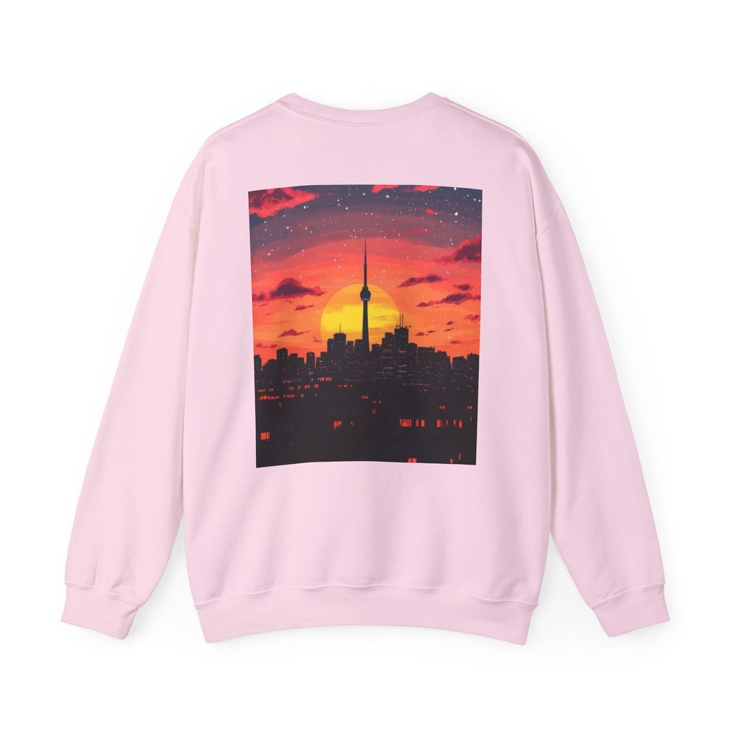Sunset Skyline Crewneck Sweatshirt — Toronto CN Tower Silhouette Graphic