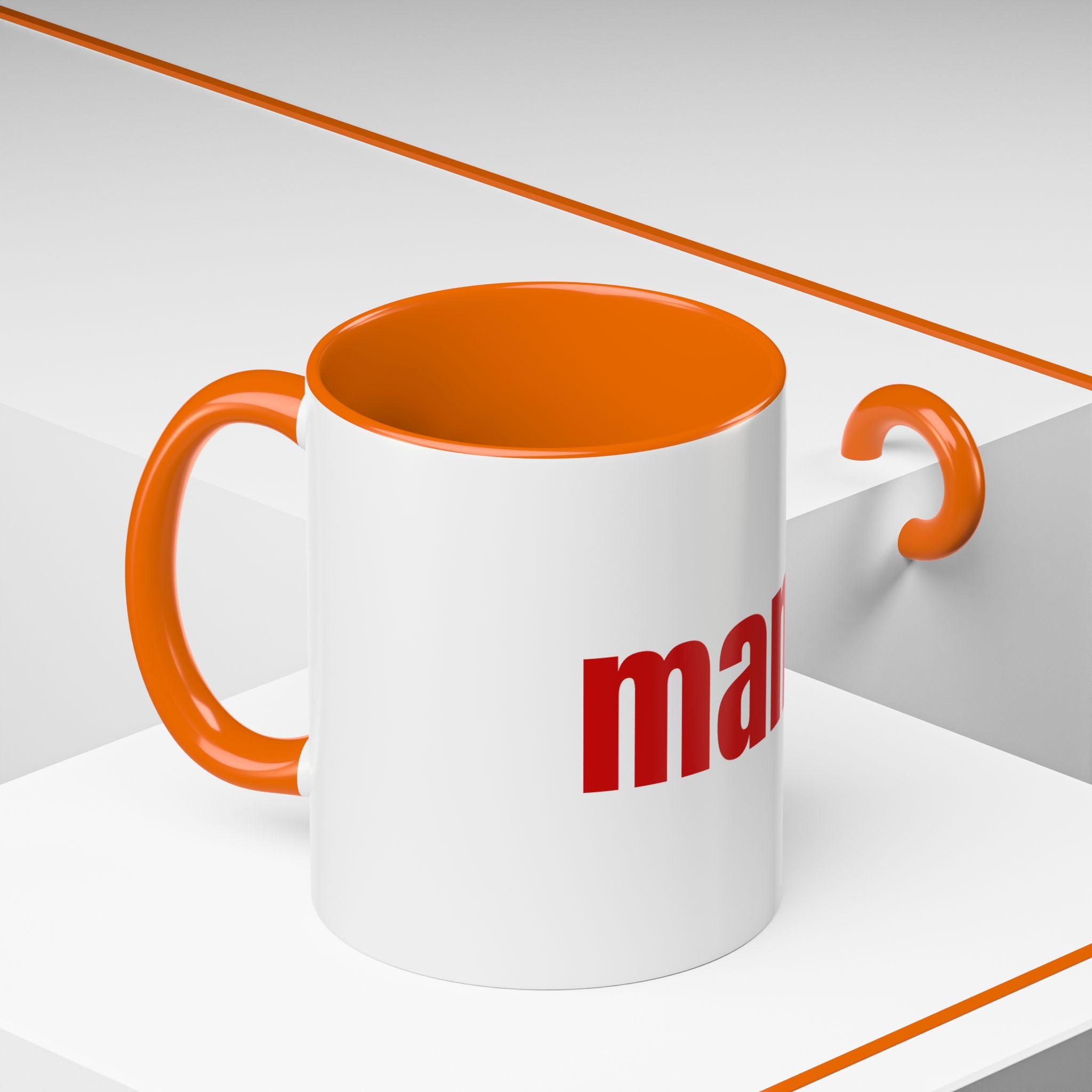 Mama Accent Coffee Mug — Red Retro Typography Mother's Day Gift