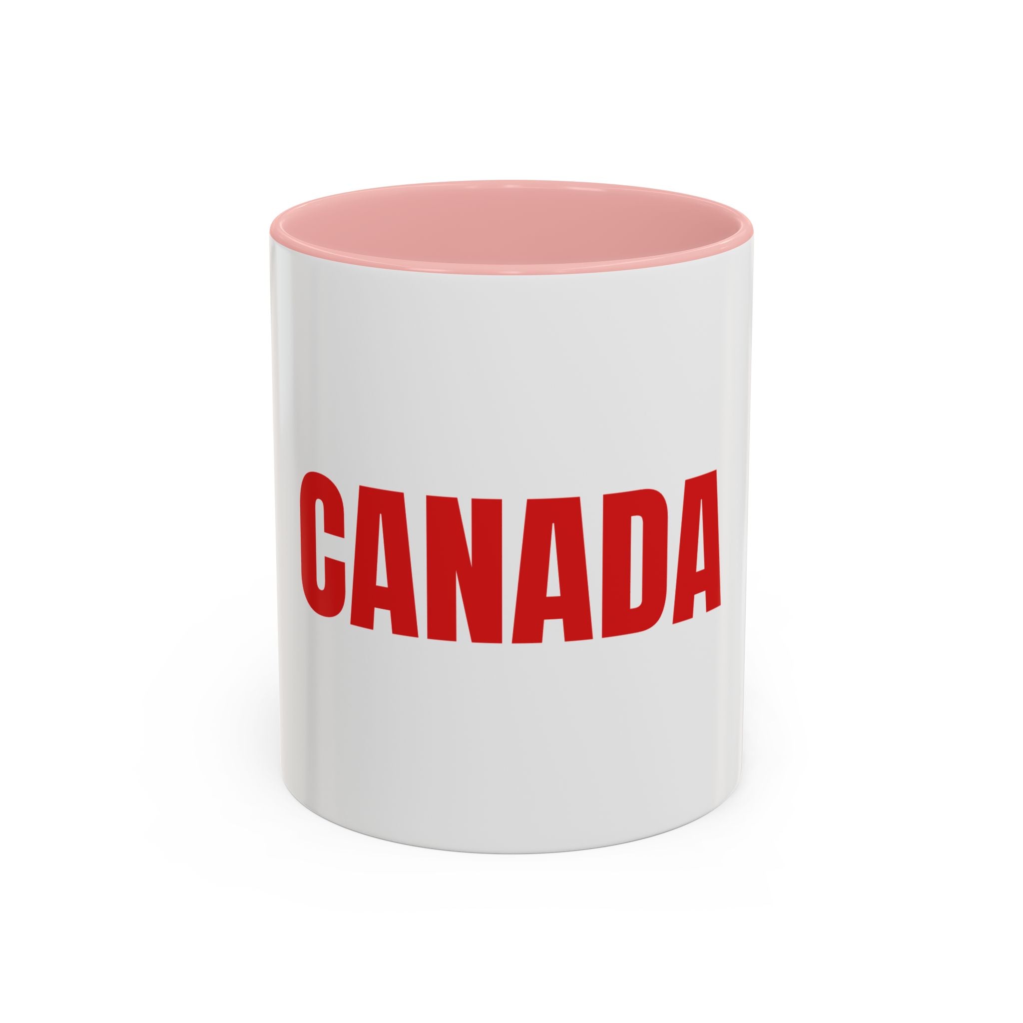 Canada Coffee Mug — Bold Red CANADA Accent Mug (11/15oz)