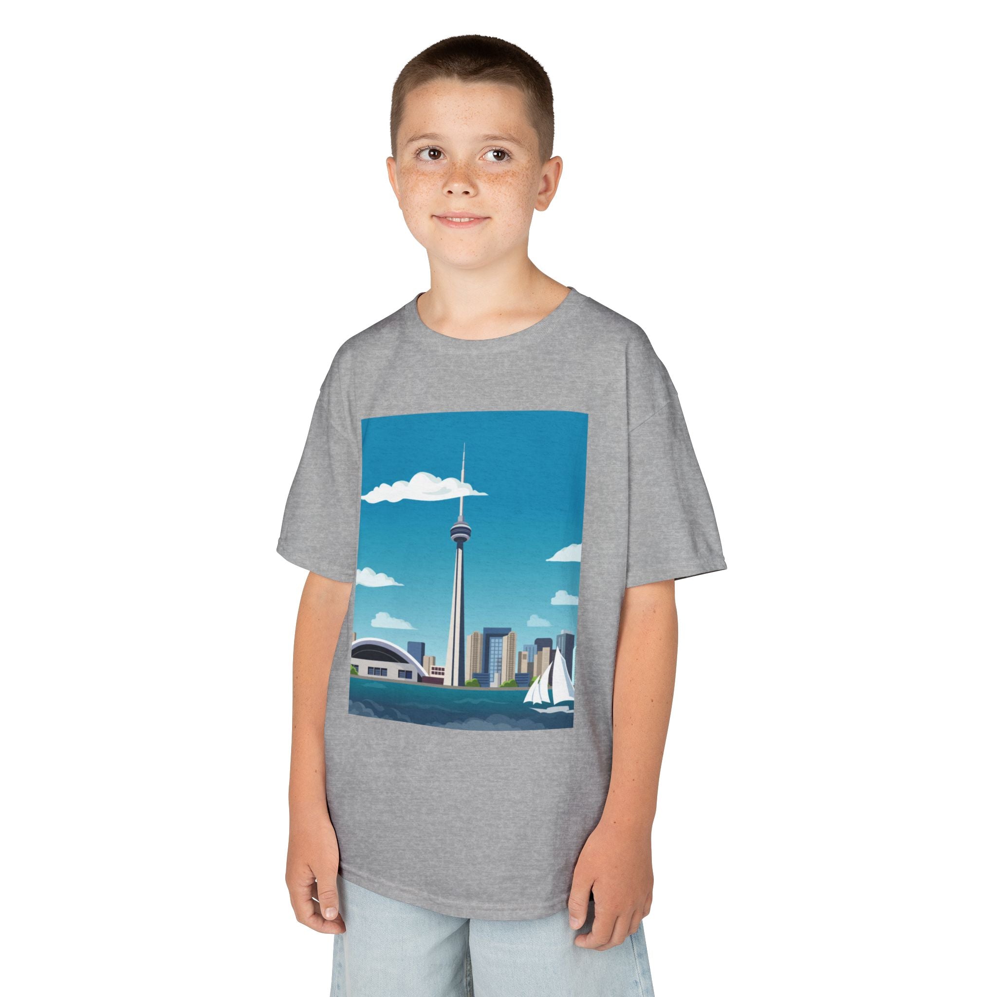 Toronto Skyline Kids Tee — CN Tower & Harbourfront Graphic Shirt