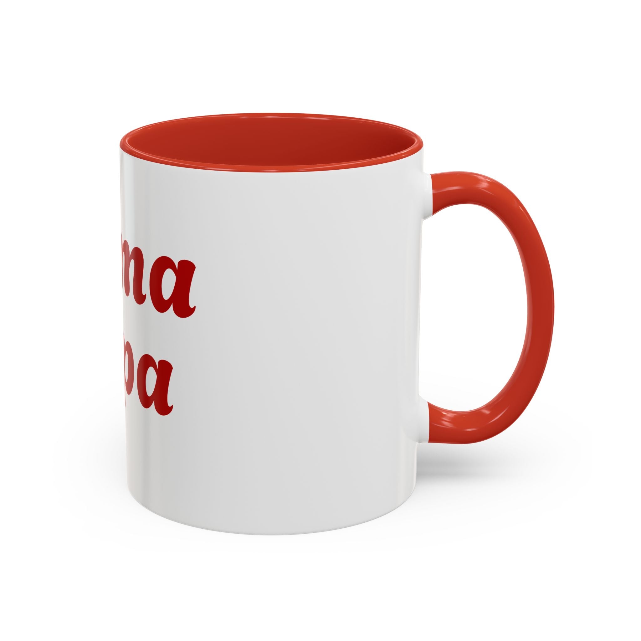 Custom Mama Papa Accent Coffee Mug - Perfect Gift for Parents
