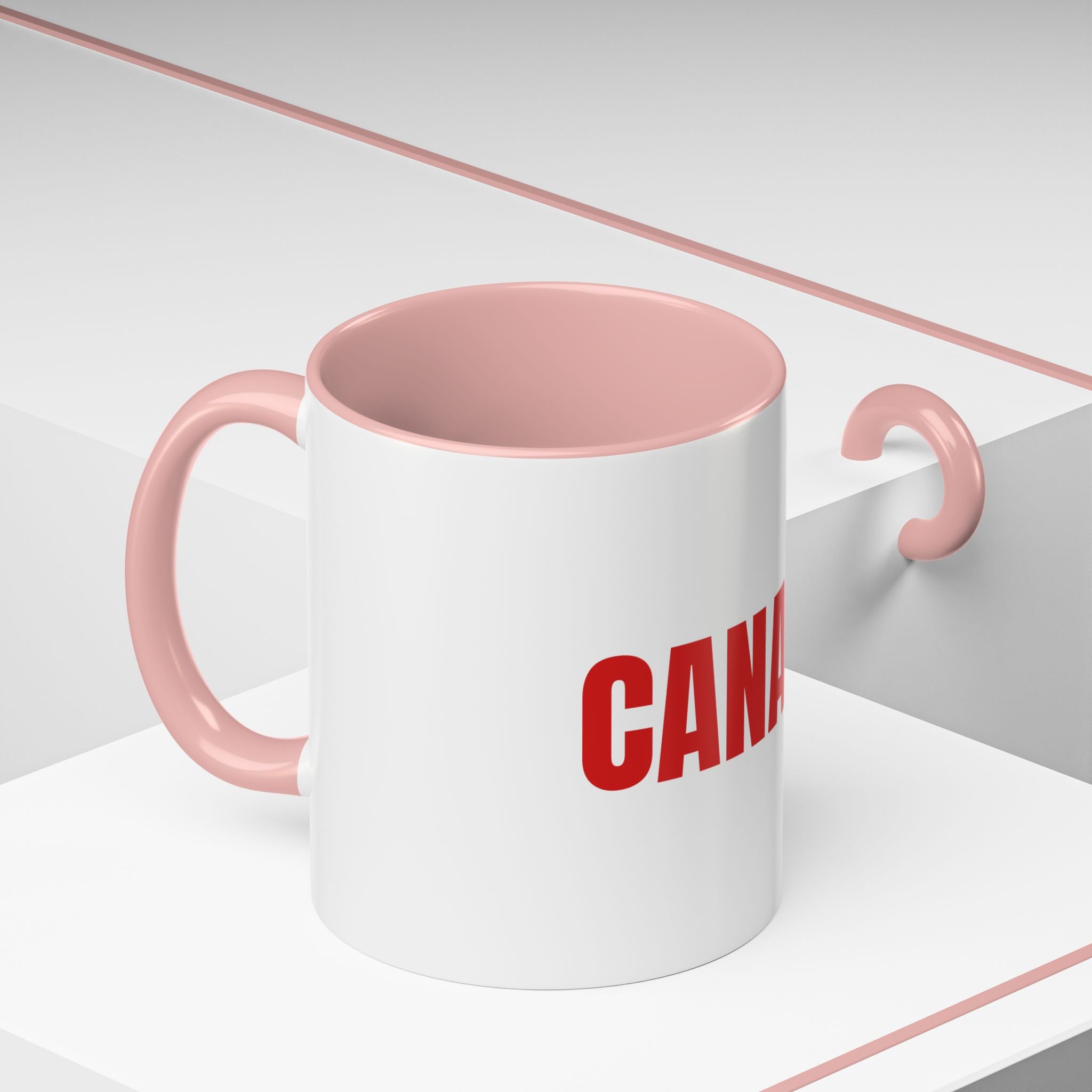 Canada Coffee Mug — Bold Red CANADA Accent Mug (11/15oz)