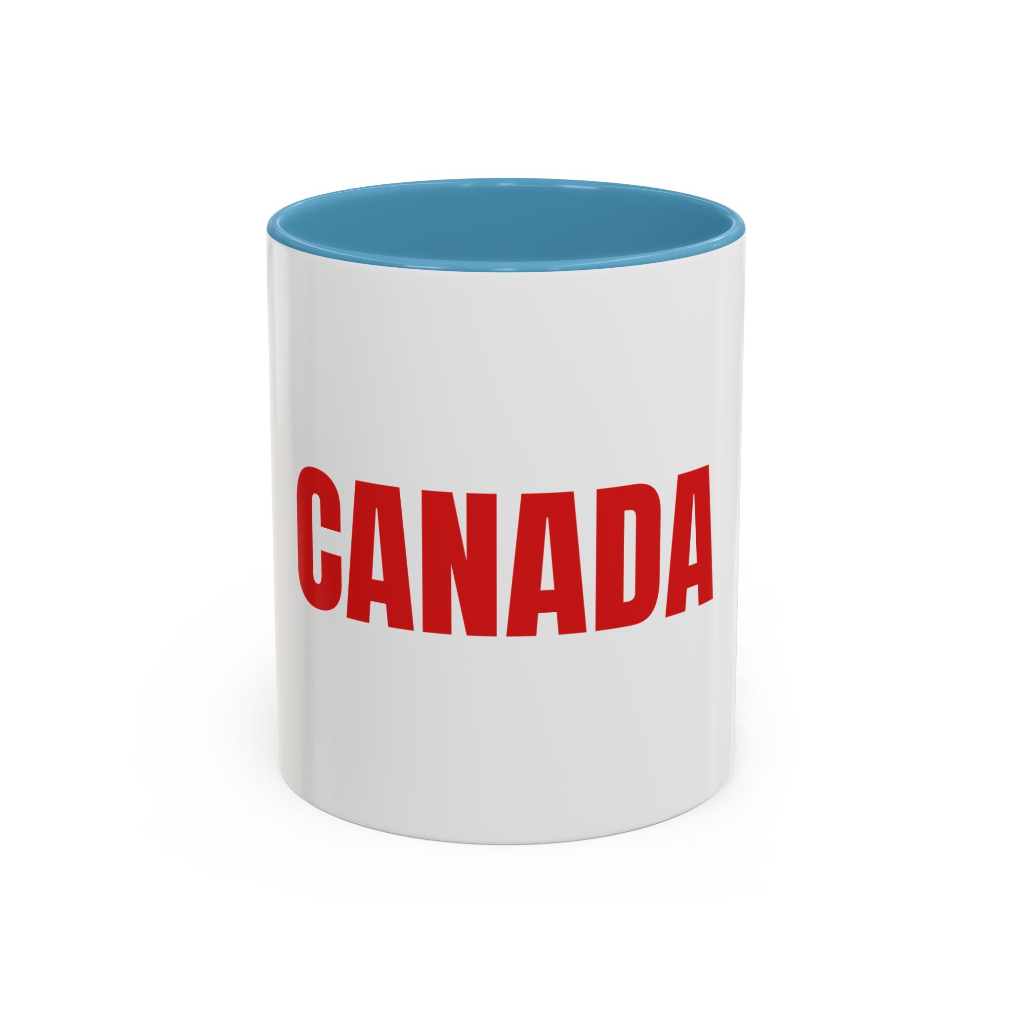 Canada Coffee Mug — Bold Red CANADA Accent Mug (11/15oz)