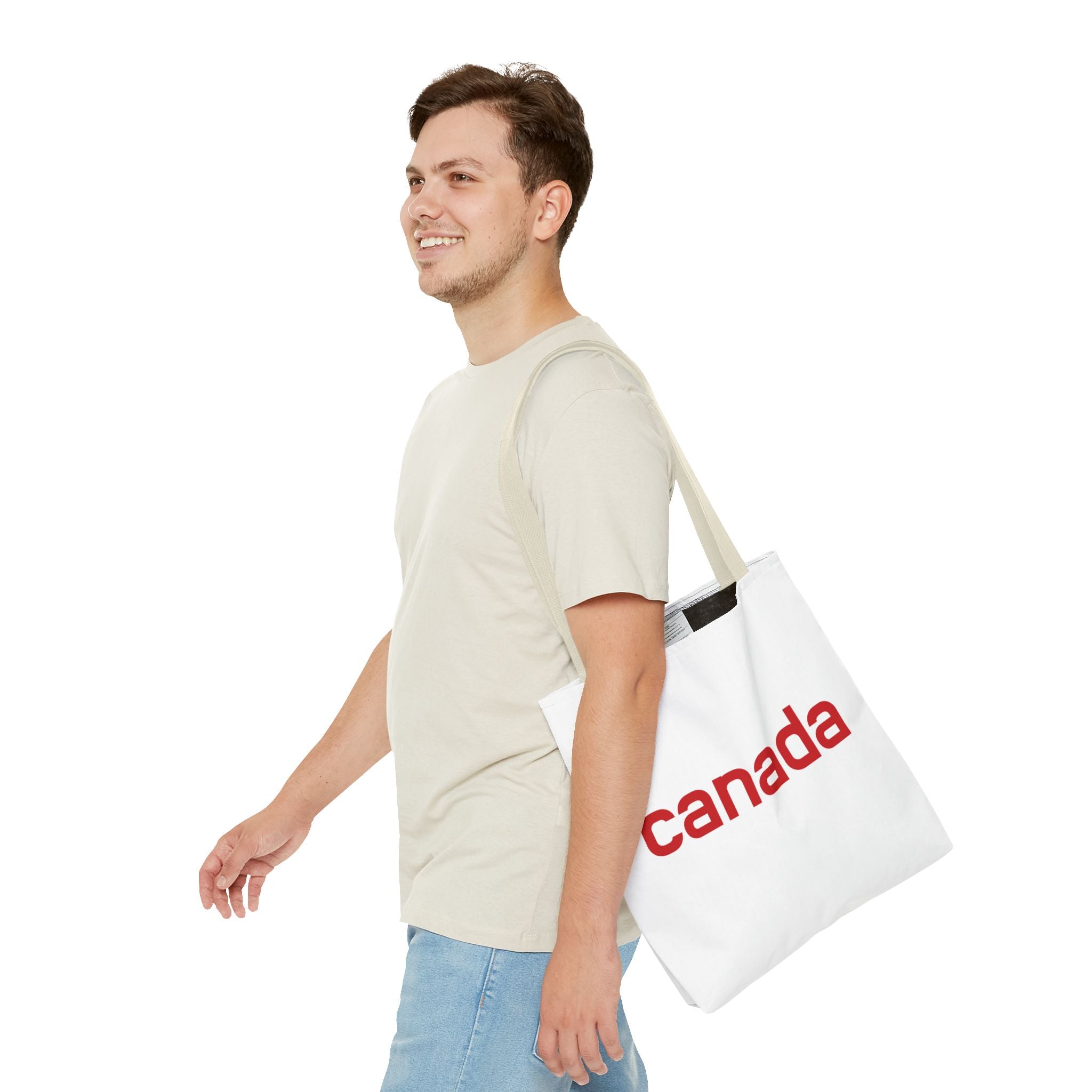 Canada Tote Bag – Minimal Red 'canada' Travel & Everyday Carryall