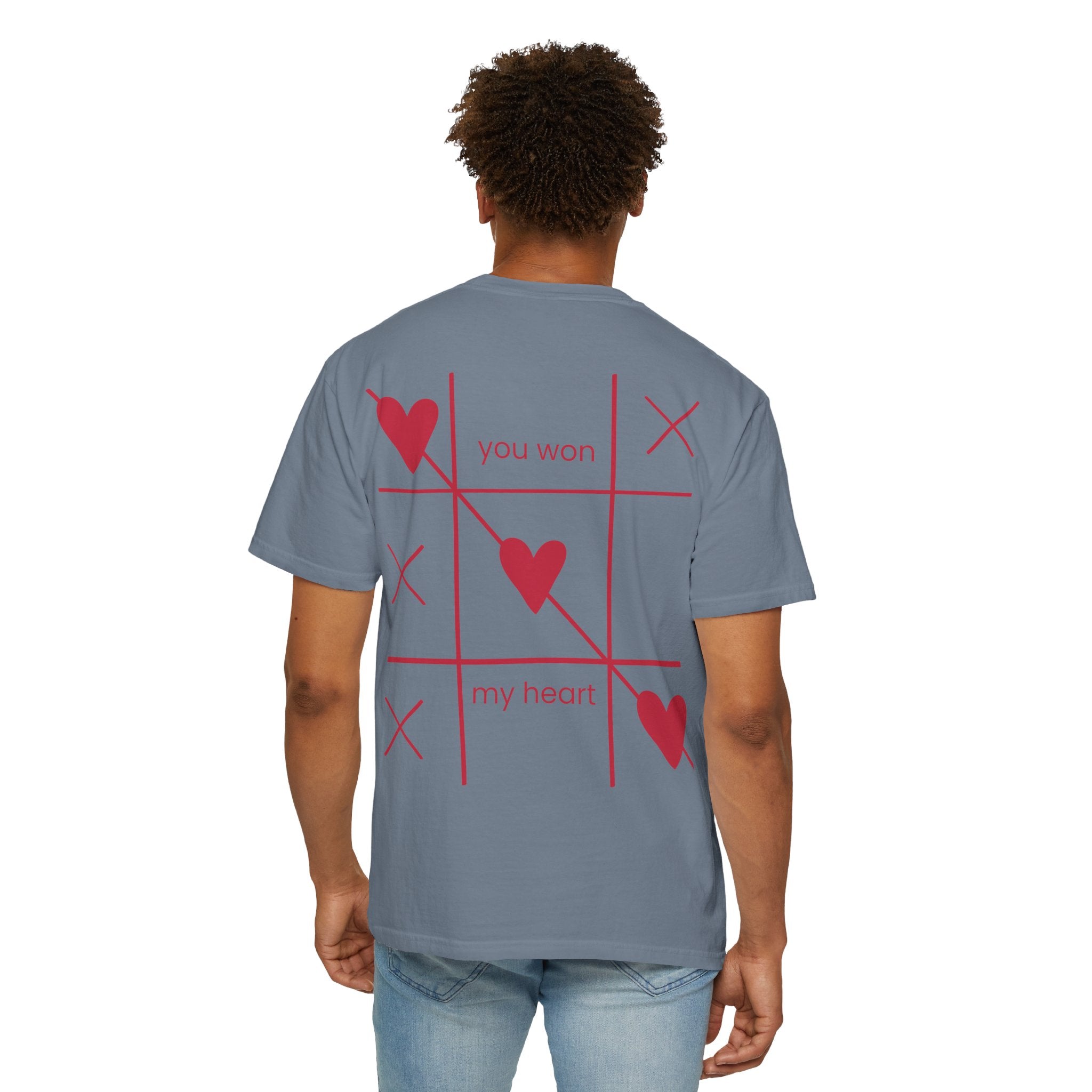 Valentine Tic-Tac-Toe Heart T-Shirt — "You Won My Heart" Graphic Tee