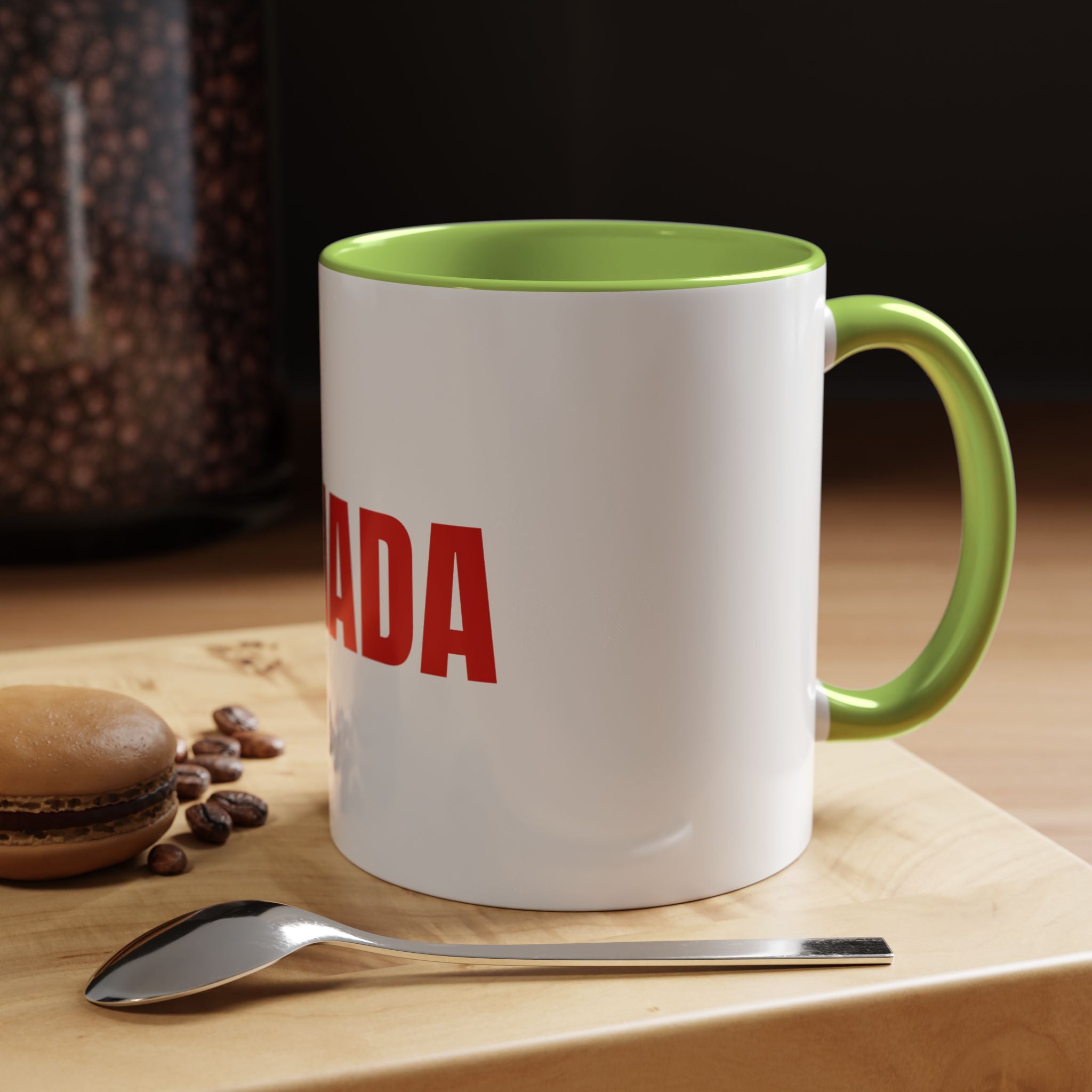 Canada Coffee Mug — Bold Red CANADA Accent Mug (11/15oz)