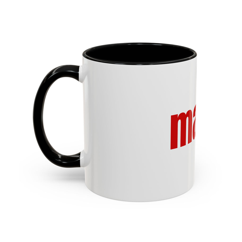 Mama Accent Coffee Mug — Red Retro Typography Mother's Day Gift