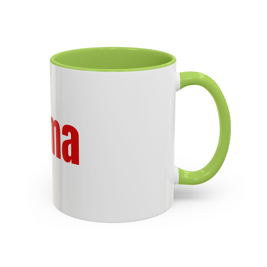 Mama Accent Coffee Mug — Red Retro Typography Mother's Day Gift