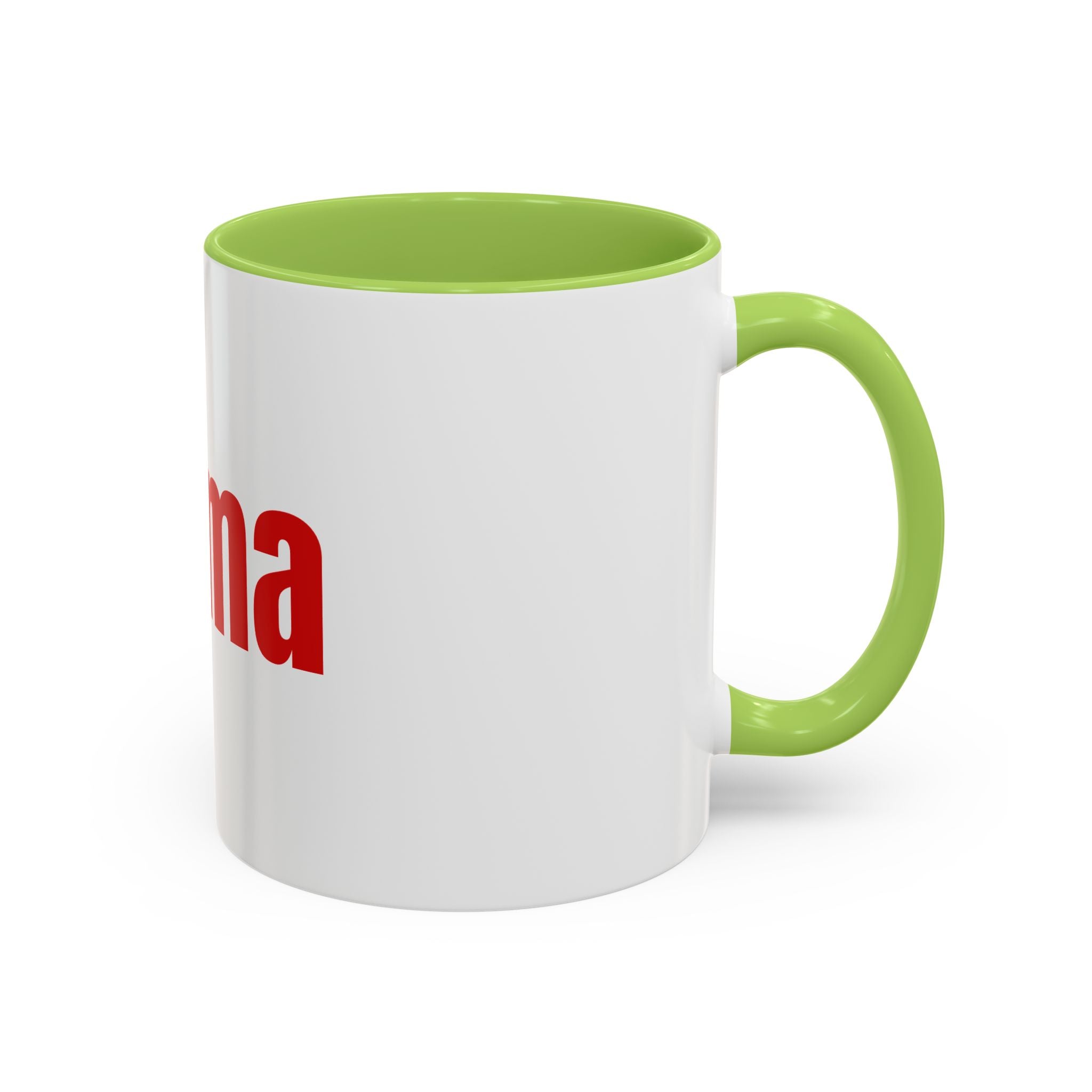 Mama Accent Coffee Mug — Red Retro Typography Mother's Day Gift