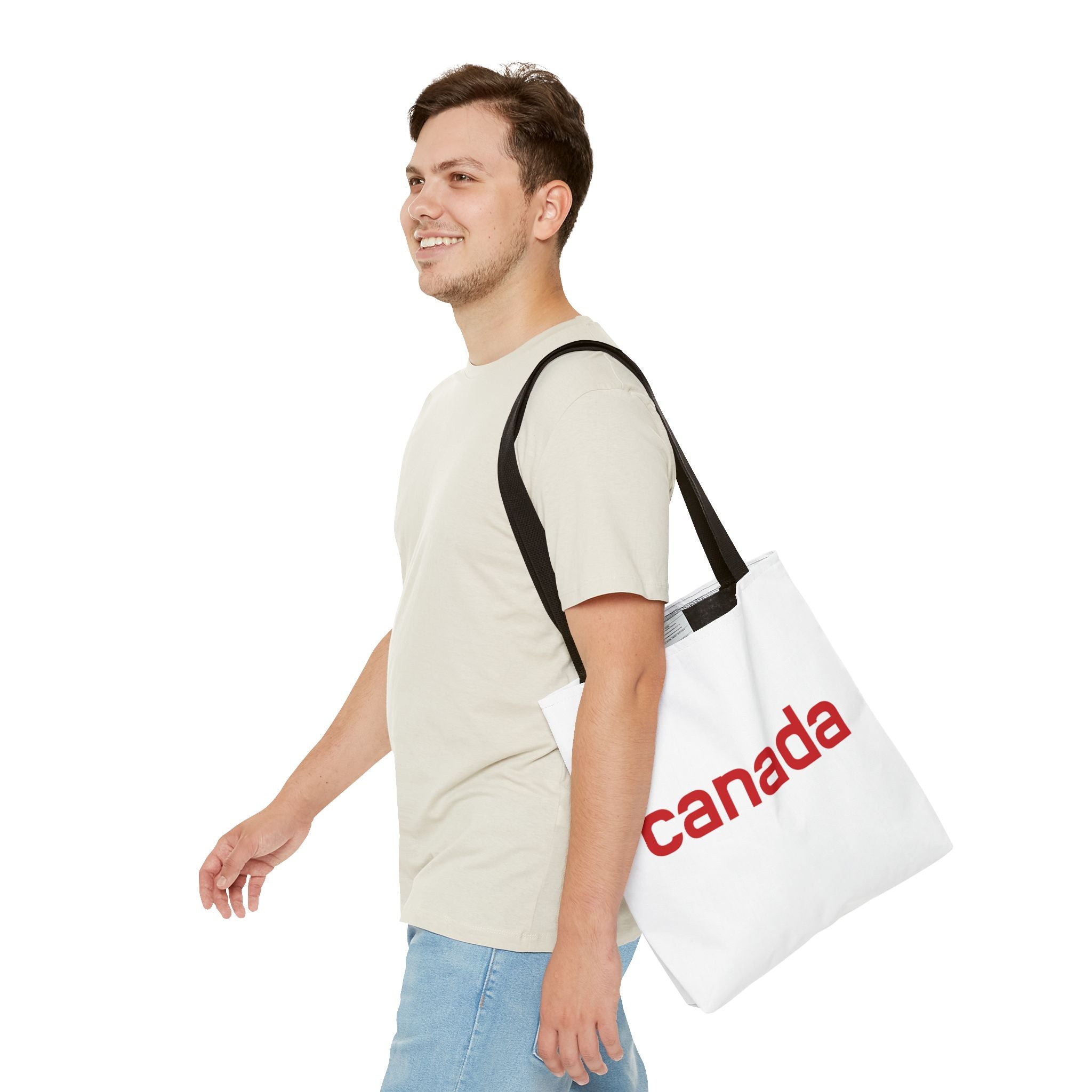 Canada Tote Bag – Minimal Red 'canada' Travel & Everyday Carryall