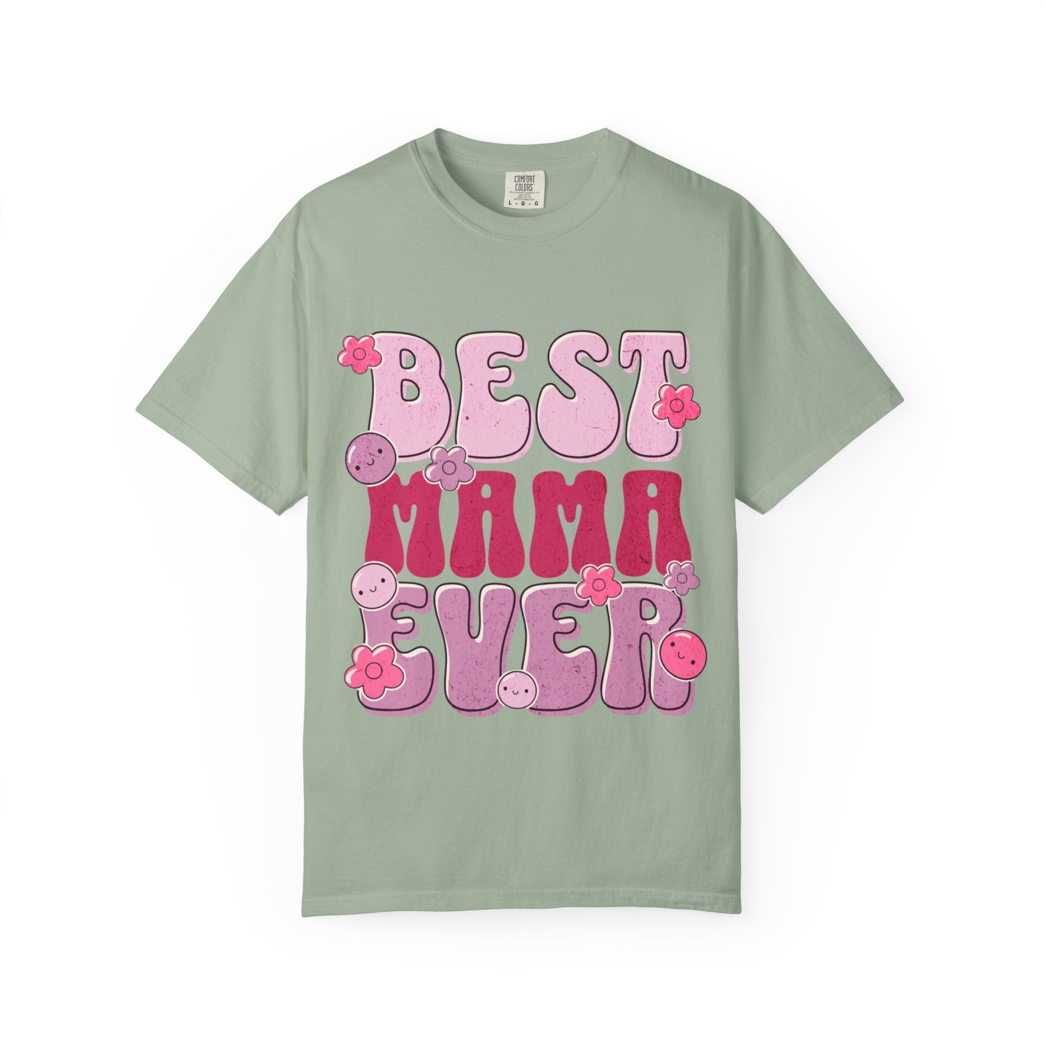 Best Mama Ever T-Shirt — Retro Pink Floral Mother's Day Tee