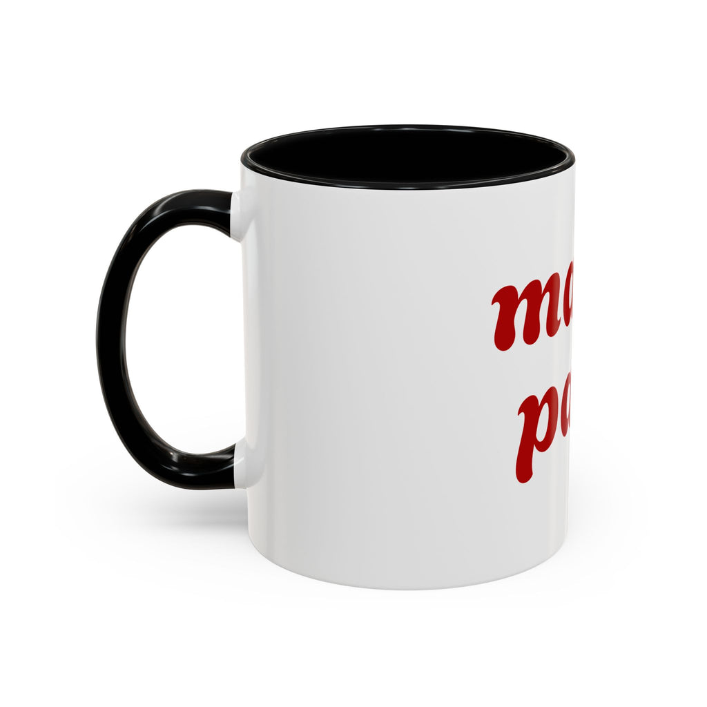 Custom Mama Papa Accent Coffee Mug - Perfect Gift for Parents
