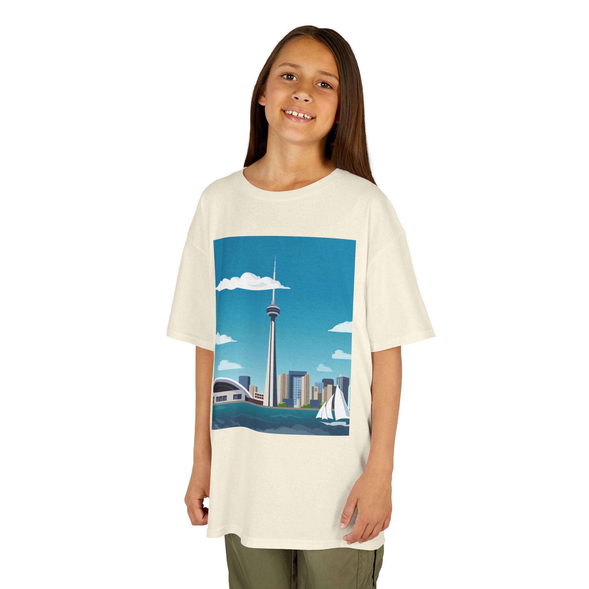 Toronto Skyline Kids Tee — CN Tower & Harbourfront Graphic Shirt