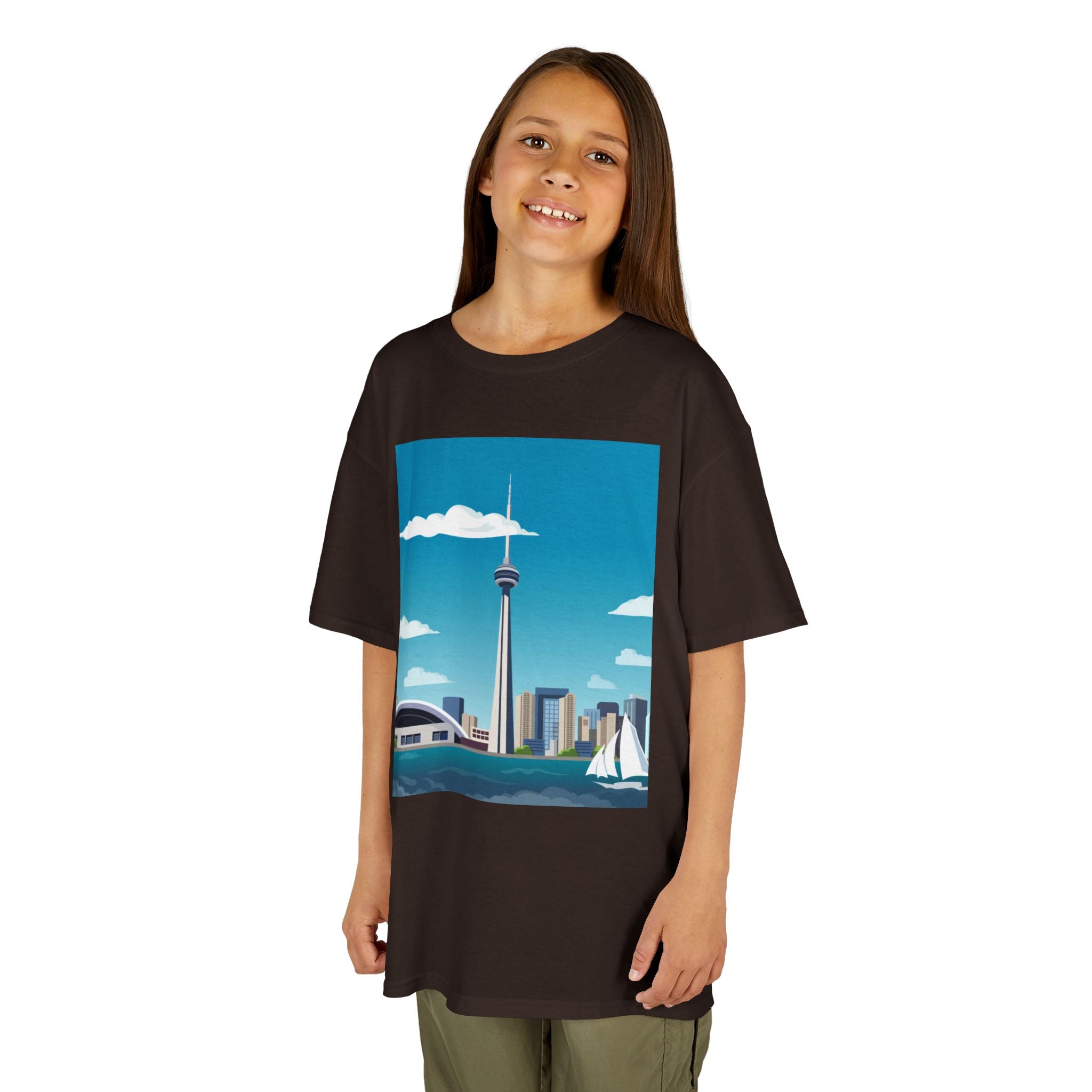Toronto Skyline Kids Tee — CN Tower & Harbourfront Graphic Shirt