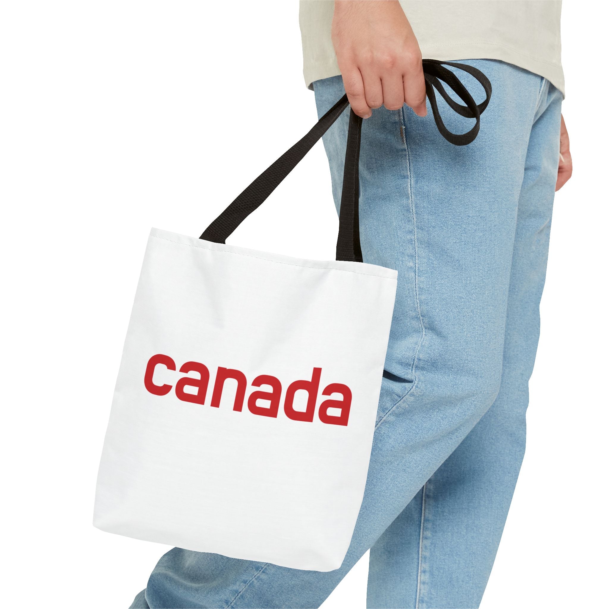 Canada Tote Bag – Minimal Red 'canada' Travel & Everyday Carryall