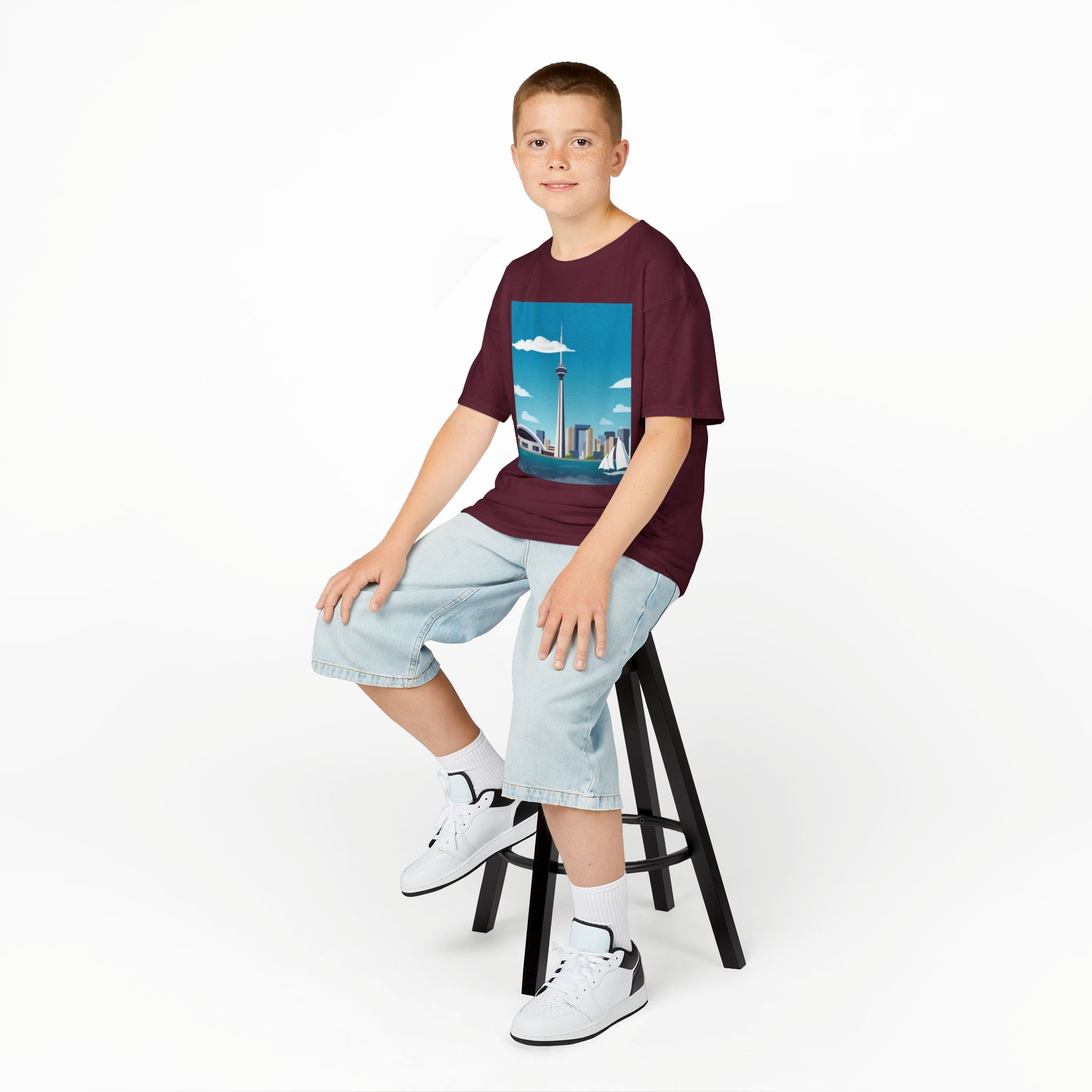 Toronto Skyline Kids Tee — CN Tower & Harbourfront Graphic Shirt