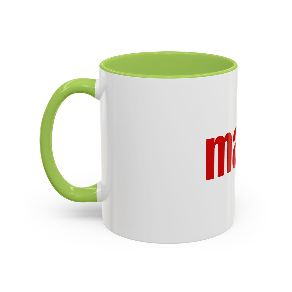 Mama Accent Coffee Mug — Red Retro Typography Mother's Day Gift