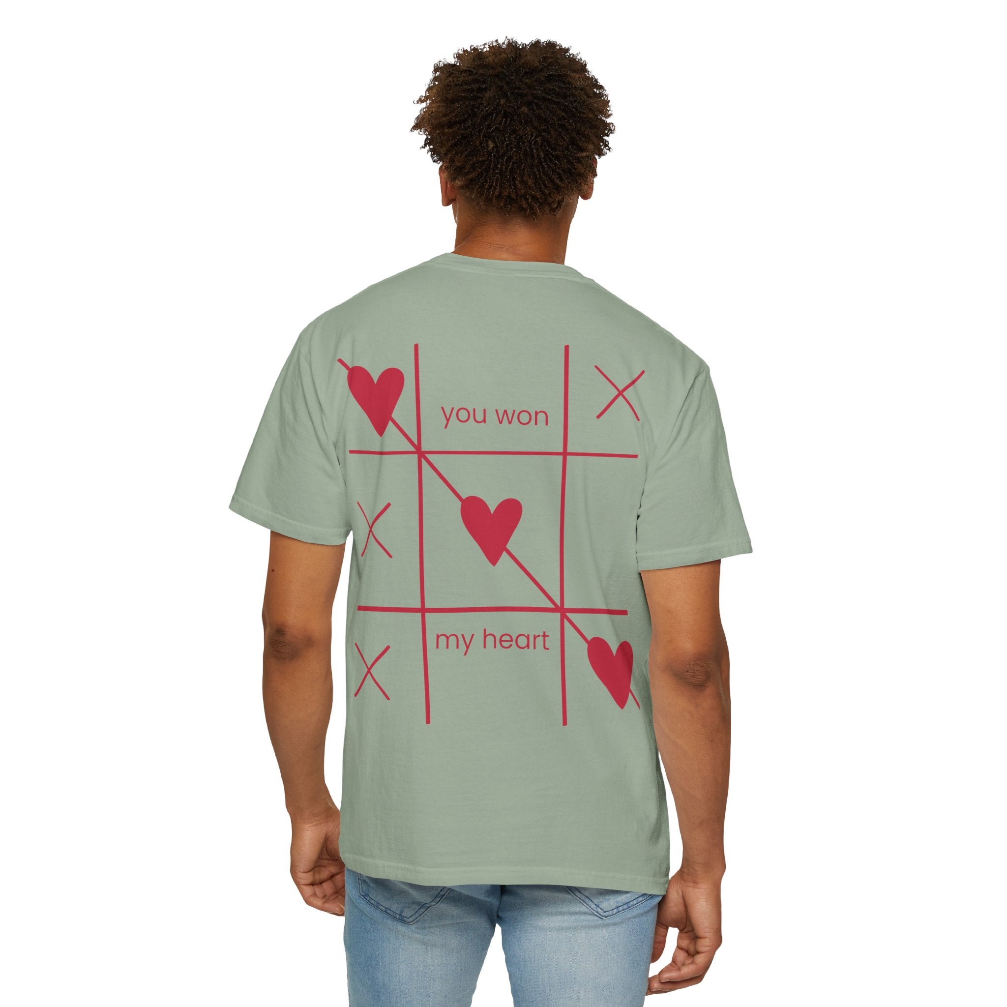 Valentine Tic-Tac-Toe Heart T-Shirt — "You Won My Heart" Graphic Tee